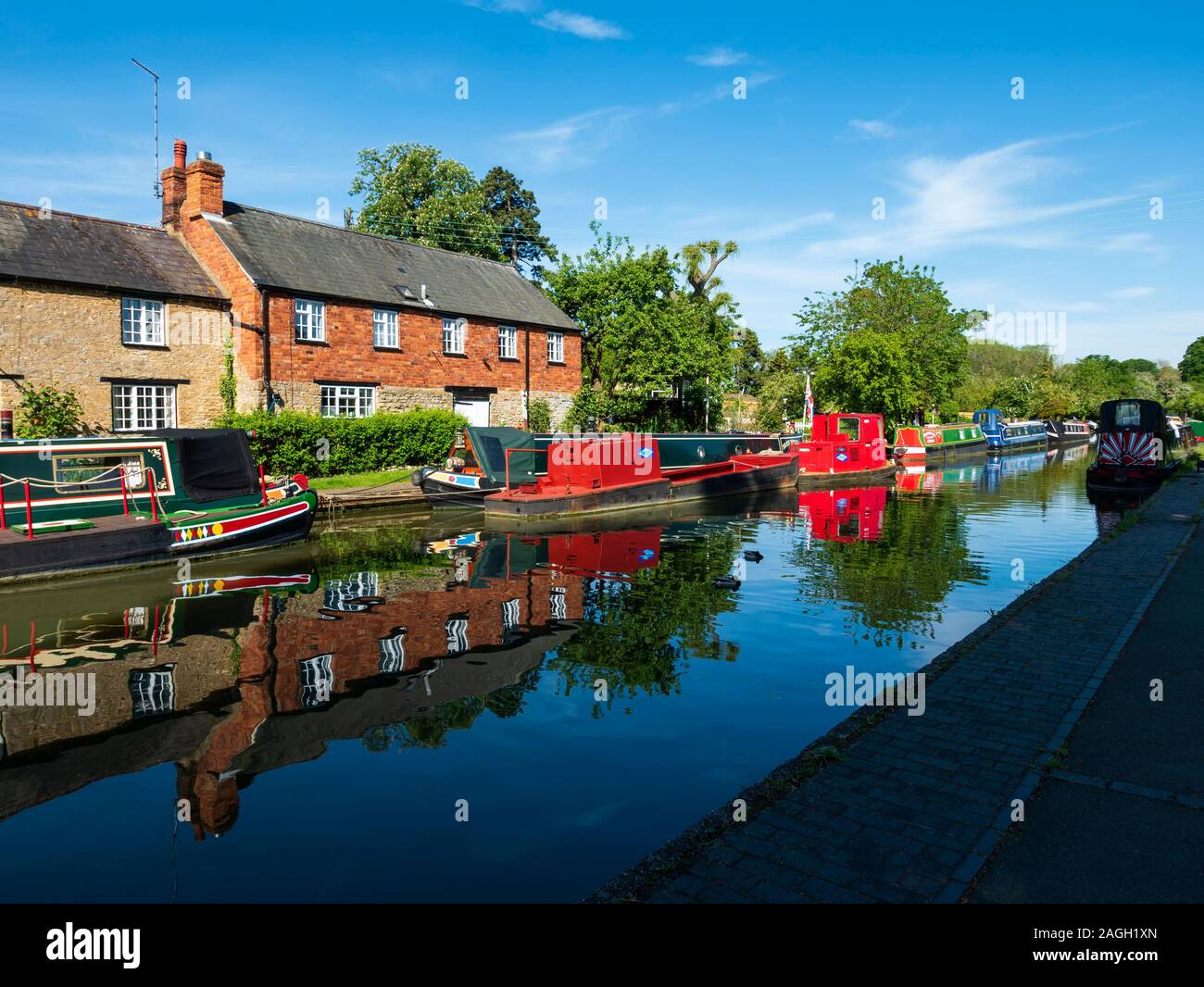 Stoke Bruerne, The Grand Union Canal, Northamptonshire, England, UK. Stock Photo