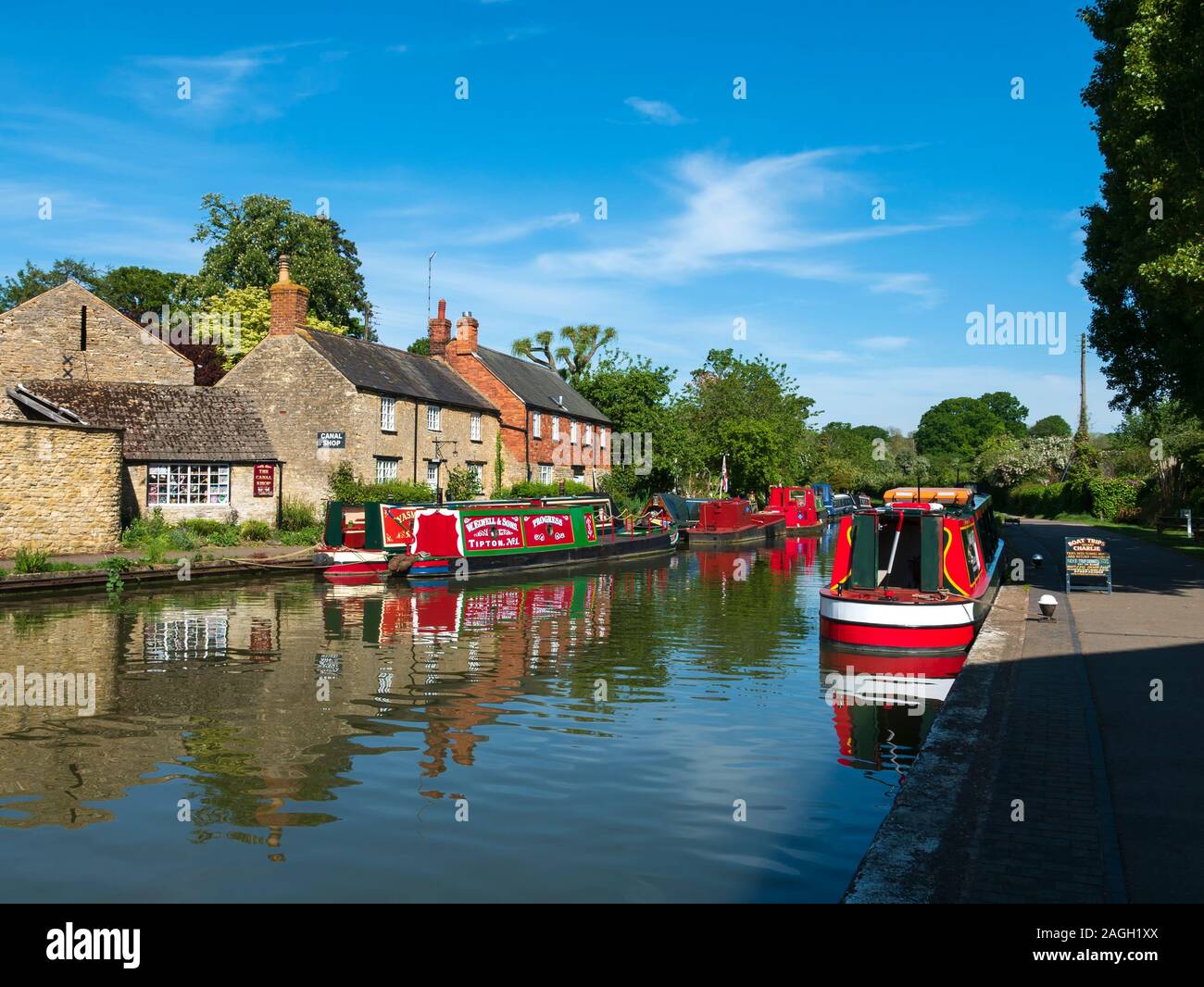 Stoke Bruerne, The Grand Union Canal, Northamptonshire, England, UK. Stock Photo