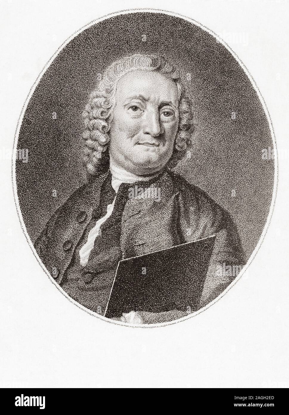 Jacobus Houbraken, 1698 - 1780.  Dutch engraver Stock Photo