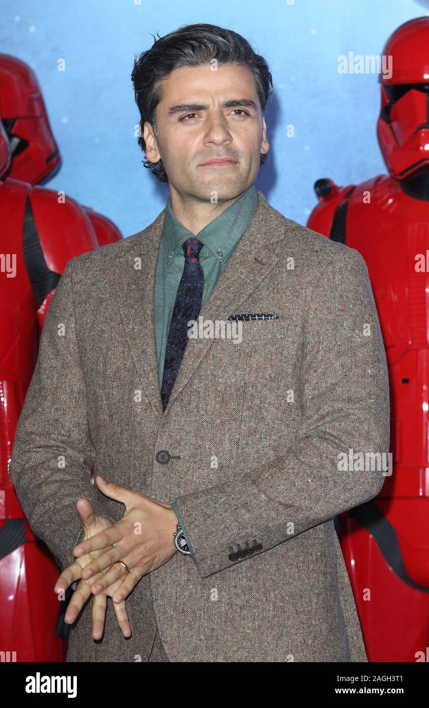 London, UK. 18th Dec, 2019. LONDON, UNITED KINGDOM - DECEMBER 18 2019: Oscar Isaac attends the 'Star Wars: The Rise of Skywalker' European Premiere at Cineworld Leicester Square in London. Credit: SOPA Images Limited/Alamy Live News Stock Photo