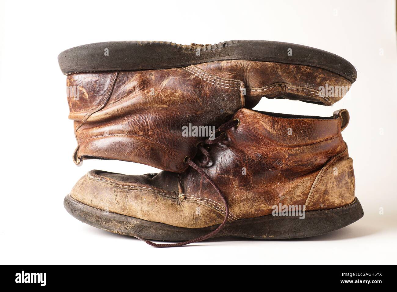 Old leather boots hi-res stock photography and images - Alamy