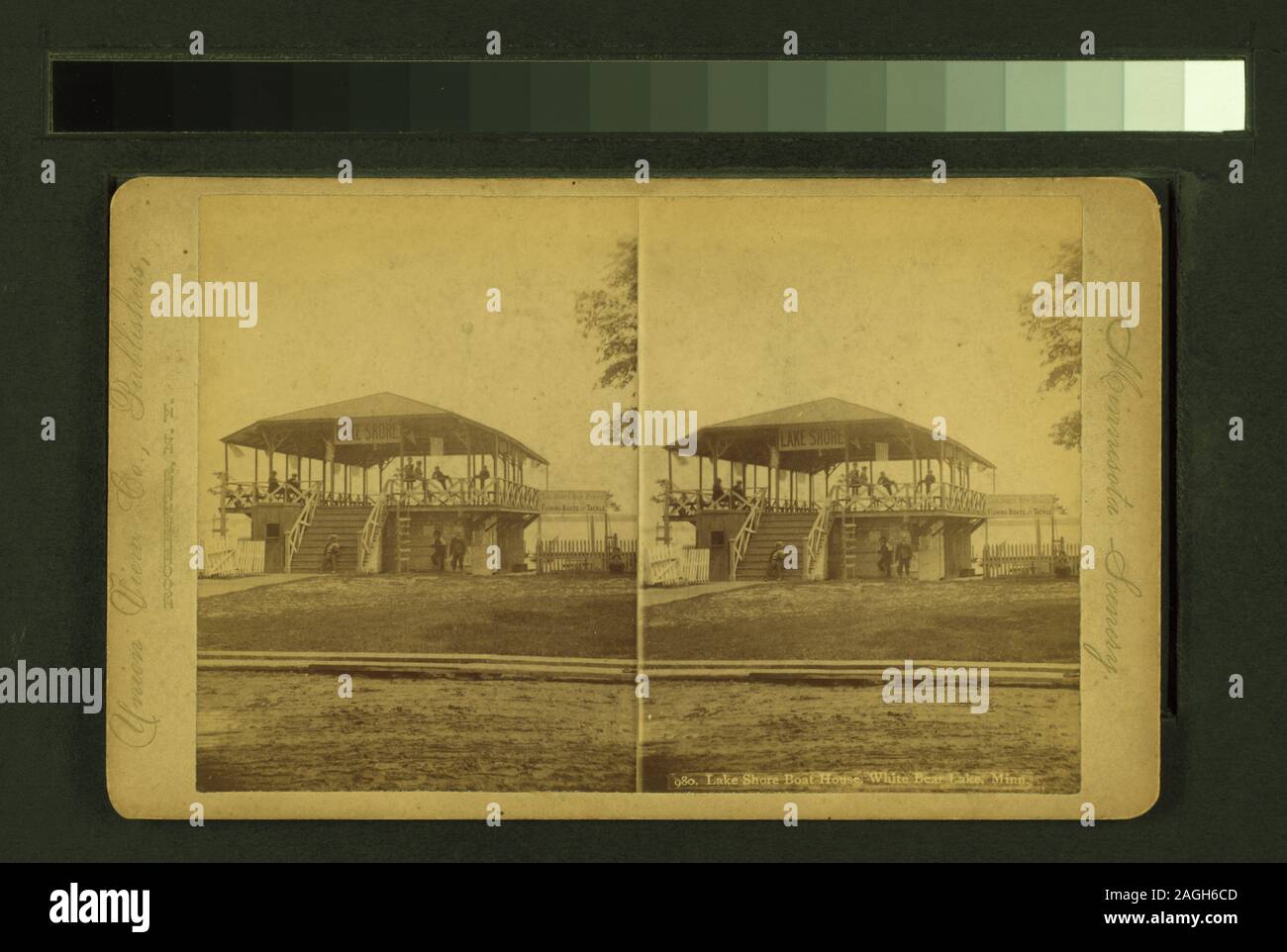 Lake shore boat house, White Bear lake, Minn Lake shore boat house