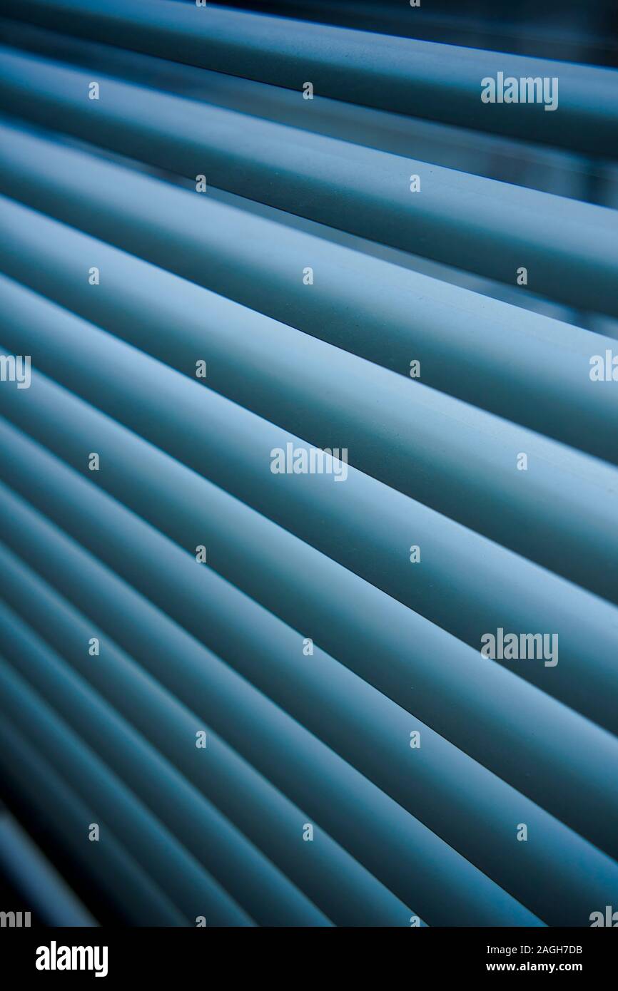 slanted angle view of window blinds Stock Photo Alamy