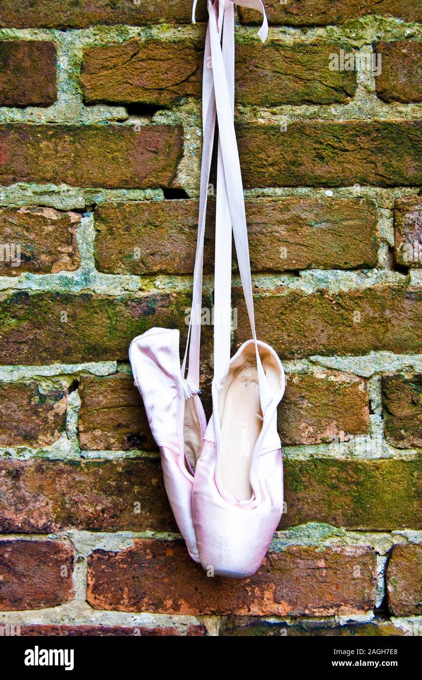 hanging ballet shoes
