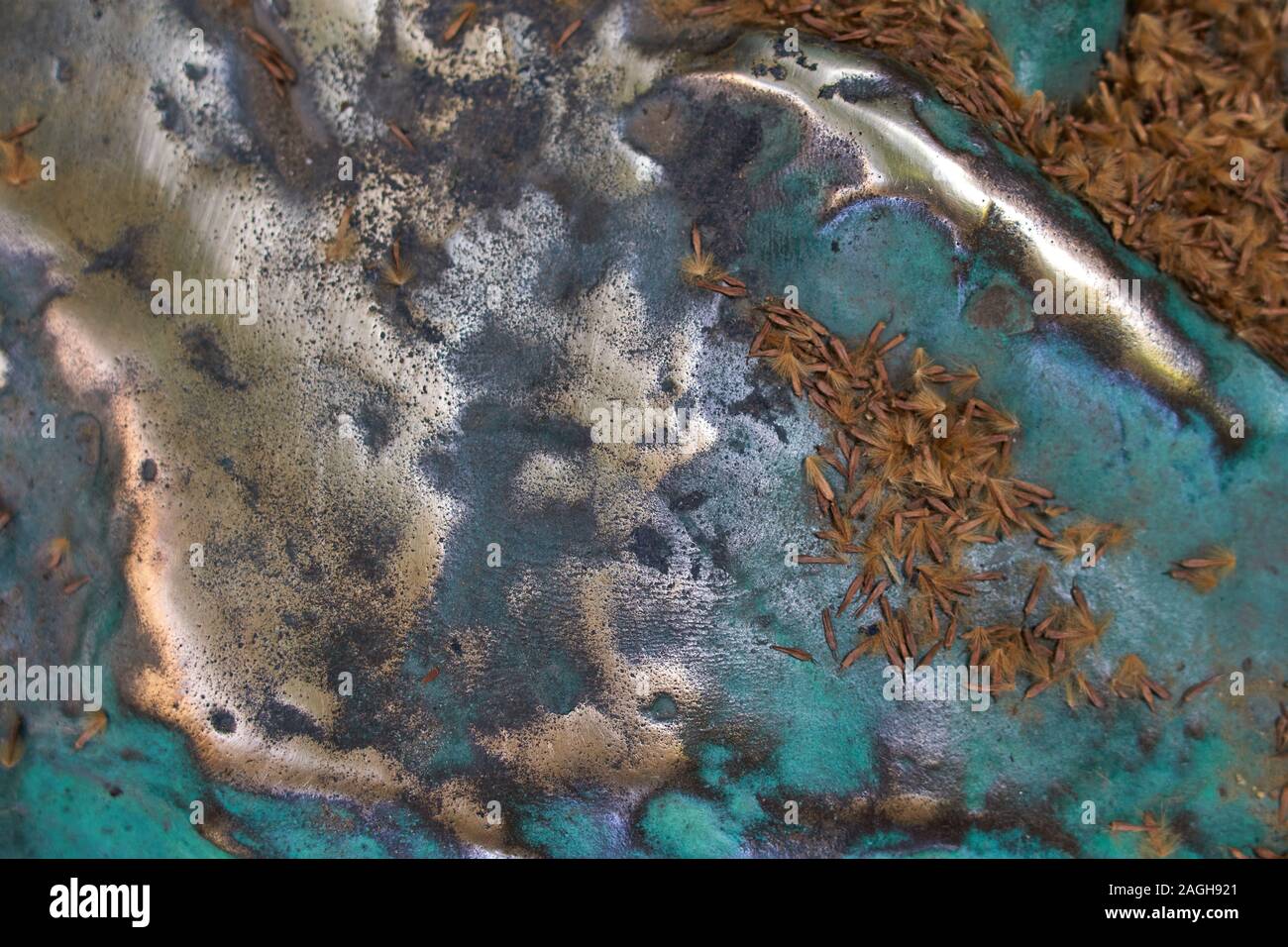 Dark aged bronze plate texture, old metal background Stock Photo Alamy