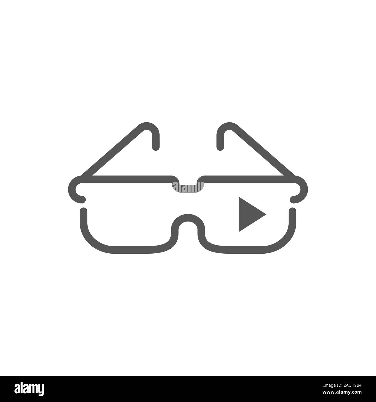 VR Glasses icon on white background. Vector Illustration. EPS 10 Stock Vector