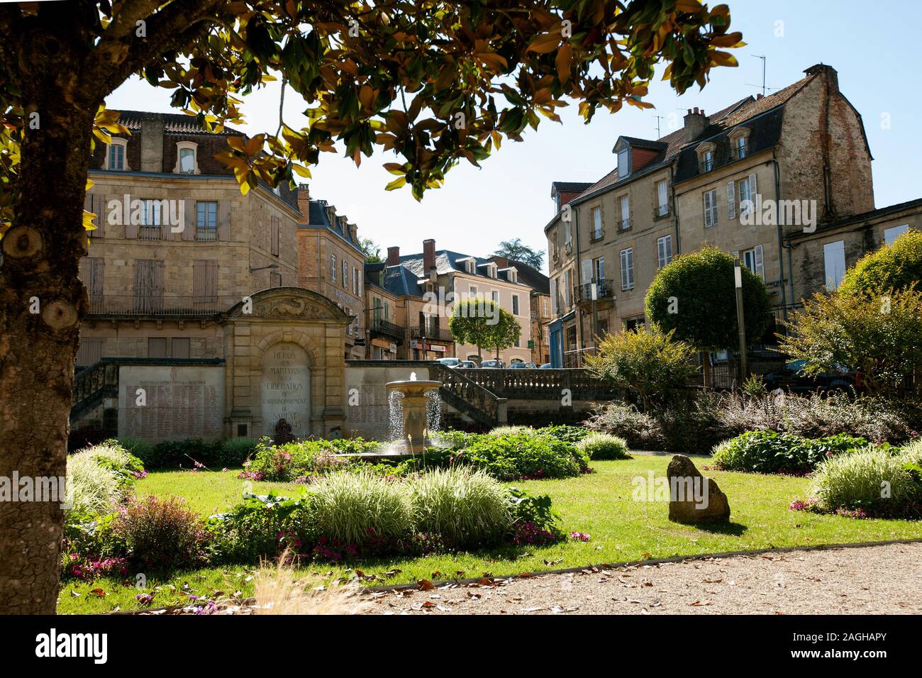 Place de Payrou, Sarlat le Caneda, France Stock Photo