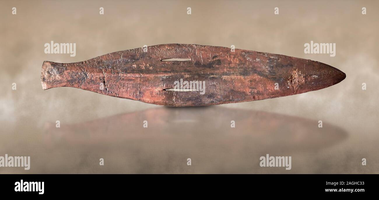 Cycladic bronze spearhead. Early Cycladic II (2800-2300 BC) , Amorgos ...