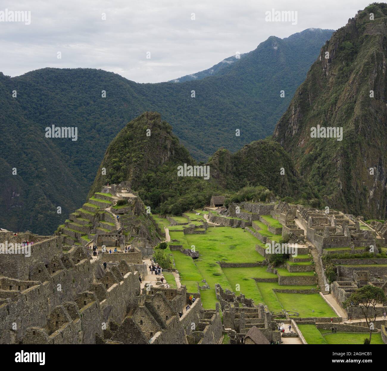 Famous ruins of Machu Picchu, Cusco Peru Stock Photo