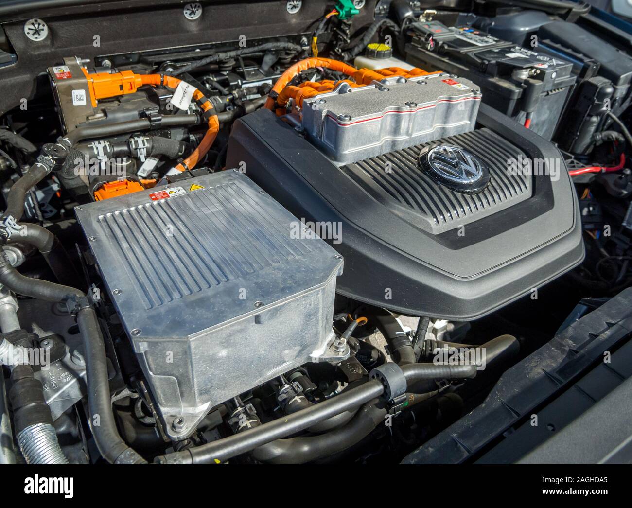 Electric car engine compartment hires stock photography and images Alamy