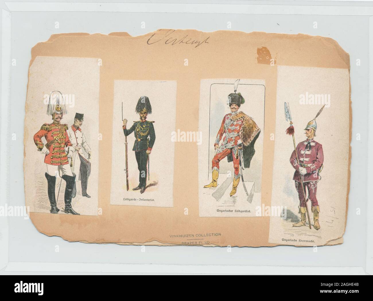 Ownership : Draper Fund Household bodyguards, c. 1900 (from periodical); Leibgarde-Infanterist; Ungarischer Leibgardist; Ungarische Kronwache Stock Photo