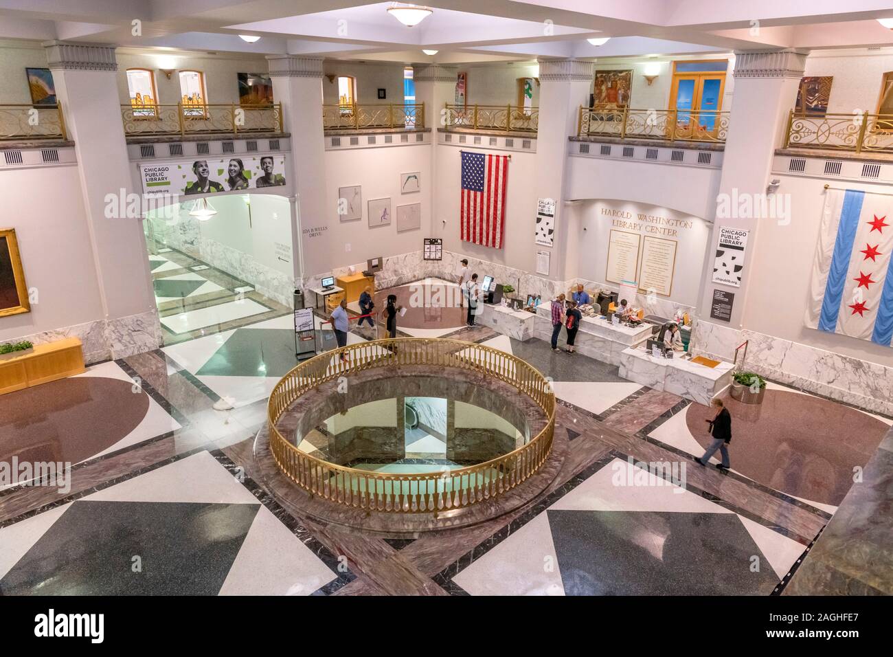 The Lobby Of The Harold Washington Library Center, S. State Street ...