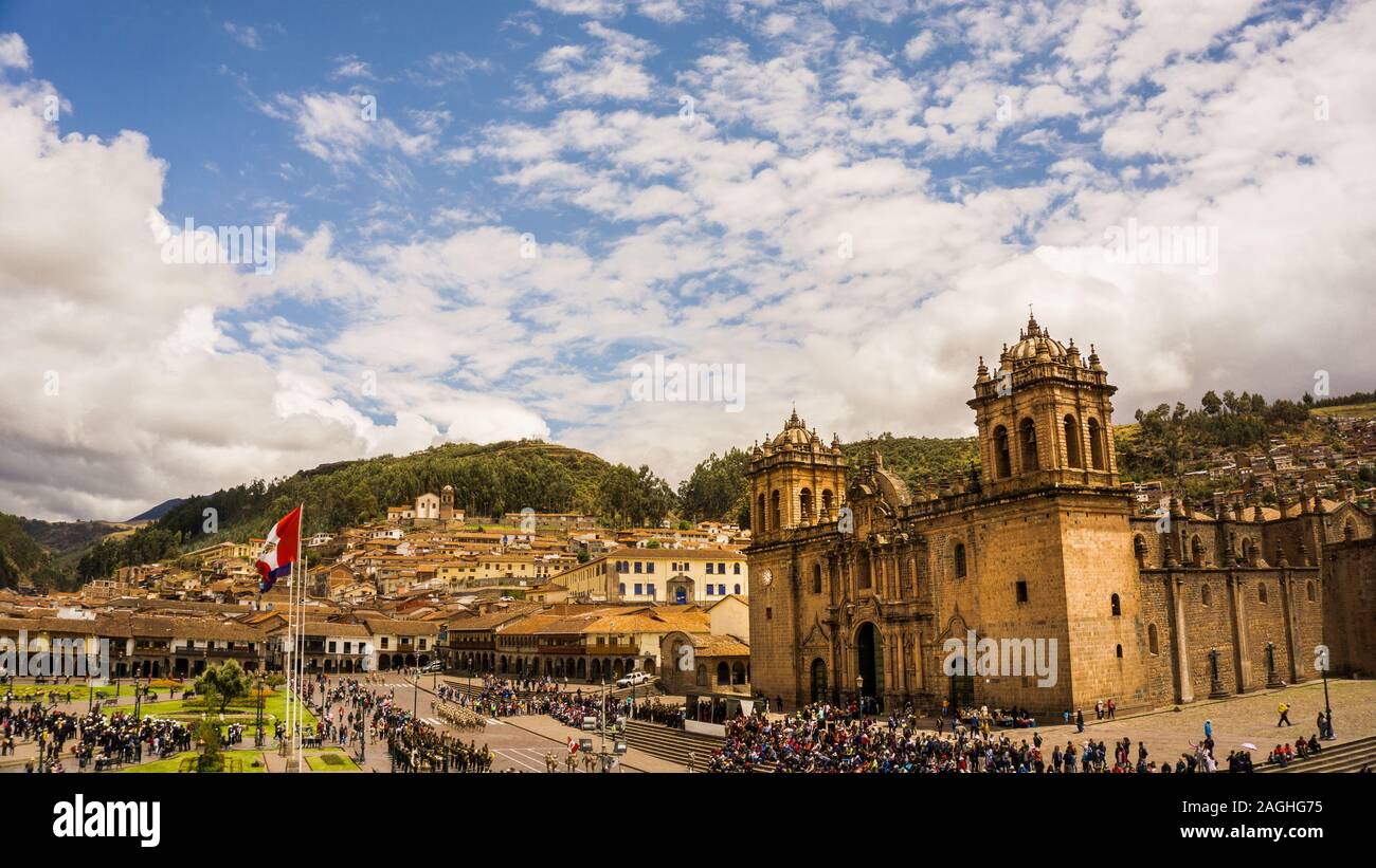 Plaza de Armas of Cusco Perú Stock Photo