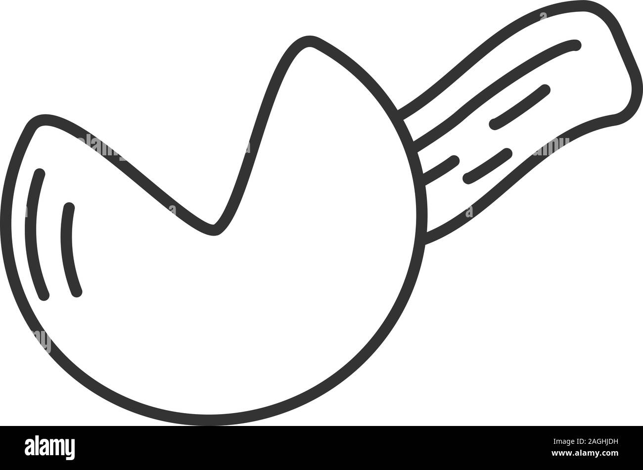 Fortune cookie linear icon. Thin line illustration. Cookie prediction