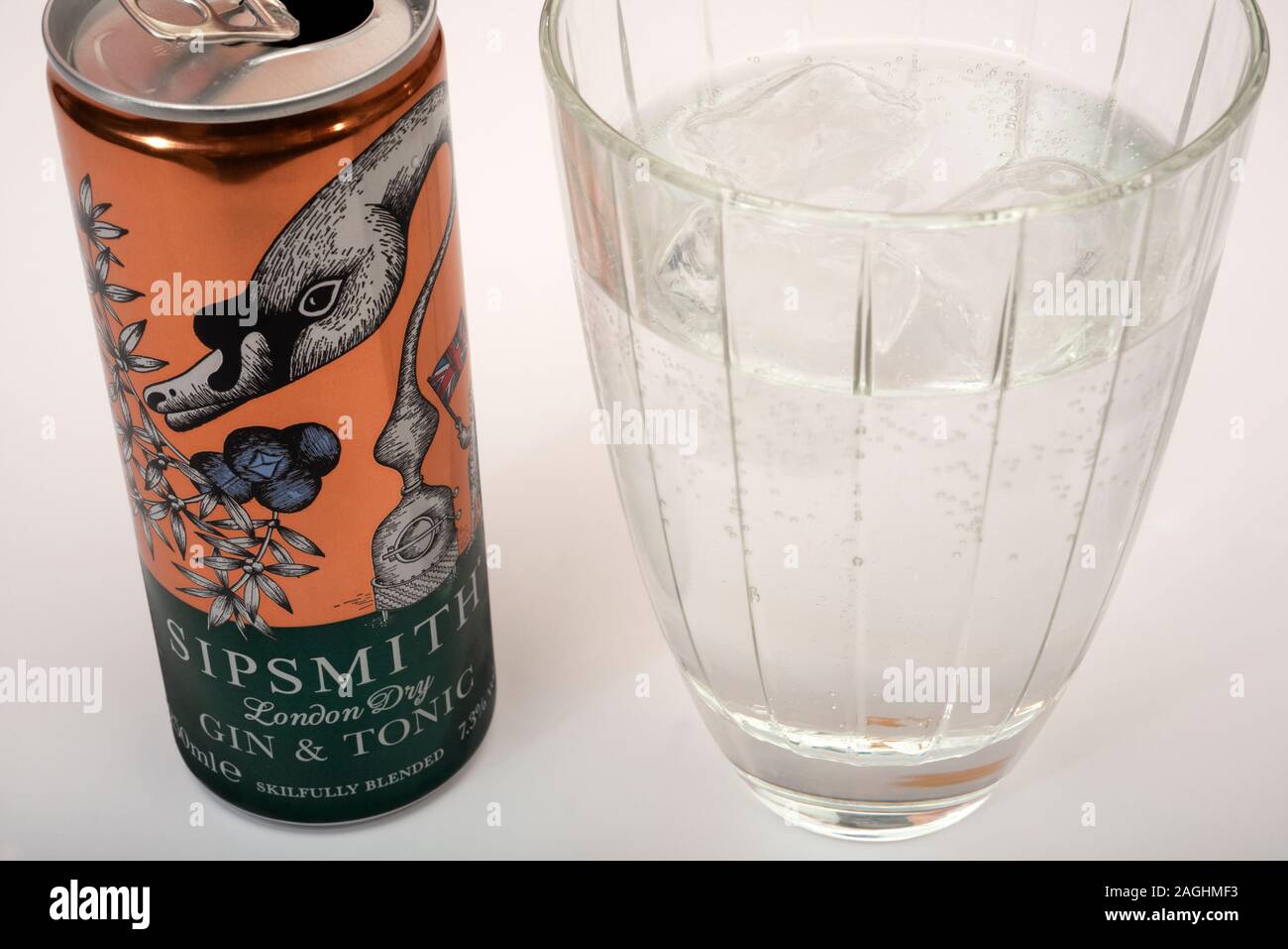 Sipsmith London Dry gin and tonic Stock Photo