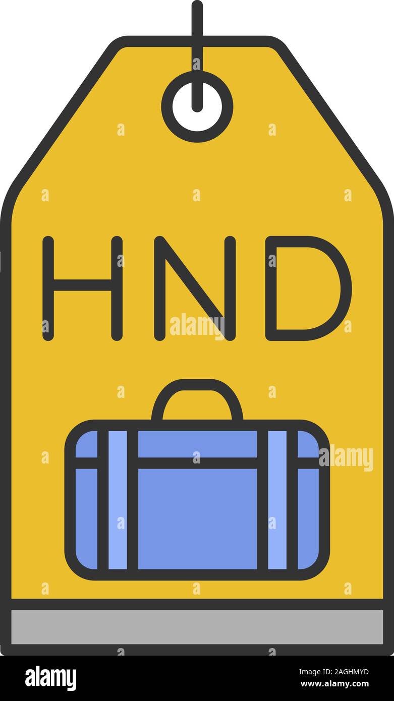 Travel Baggage Tag Color Icon Luggage Label With Airport Code