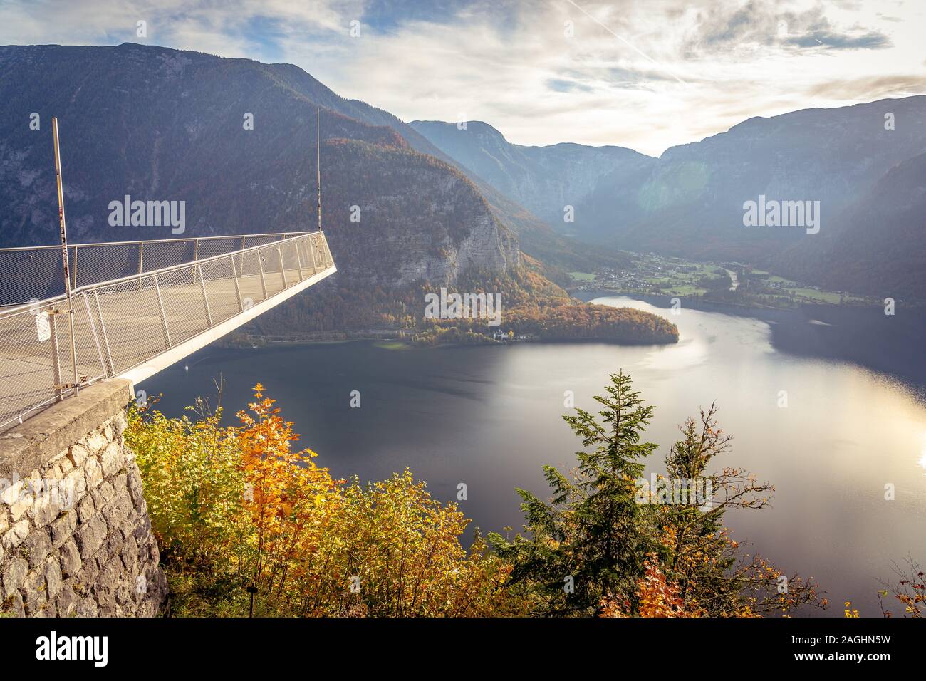 Skywalk lookout bridge in Hallstatt, Austria Stock Photo