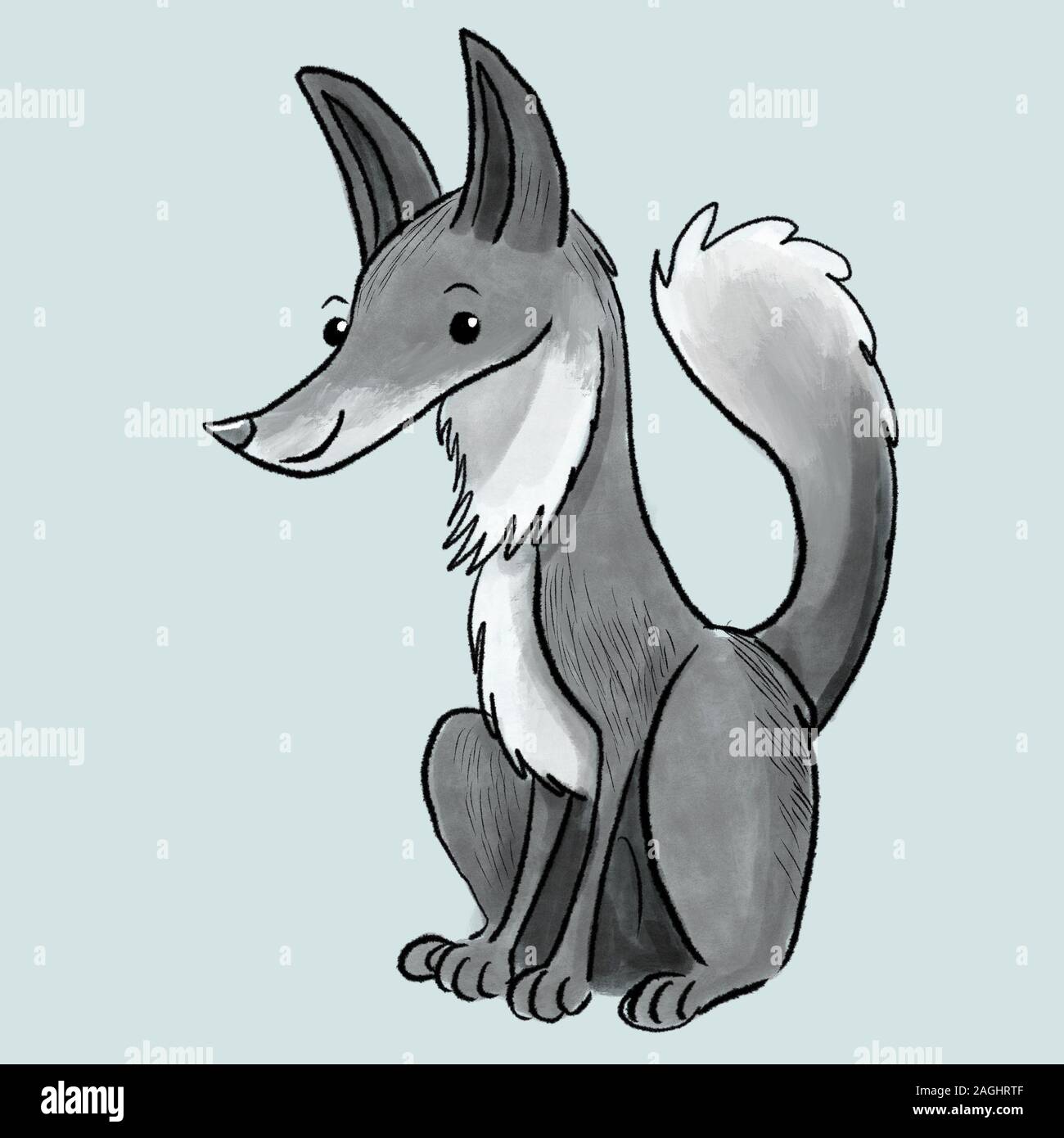 cute canine animal illustration art Stock Photo
