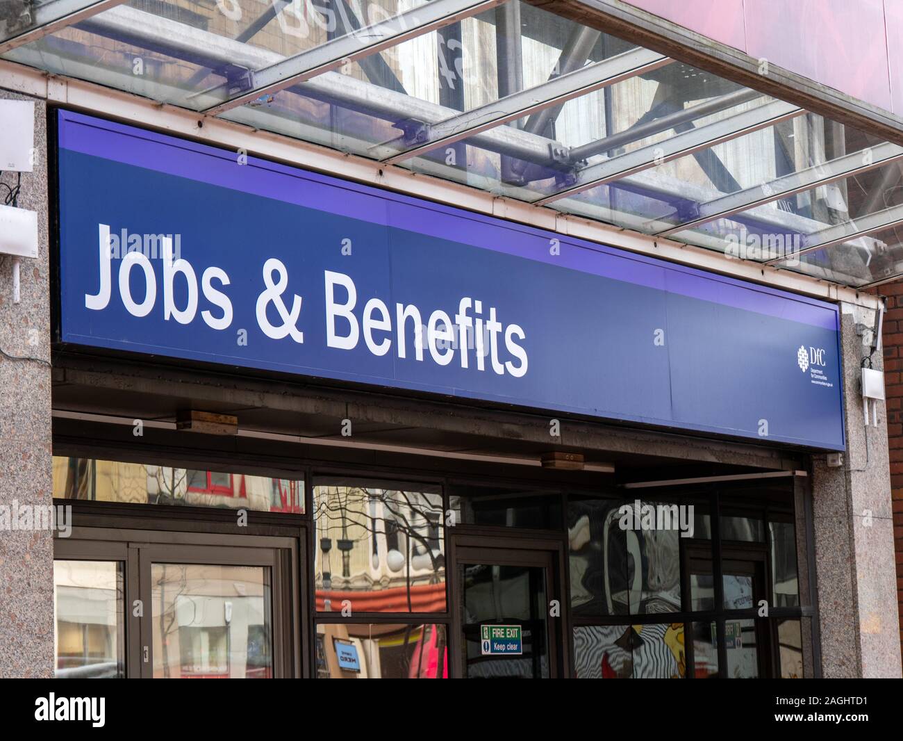 Belfast, Northern Ireland, UK, 19 December, 2019 Jobs and Benefits