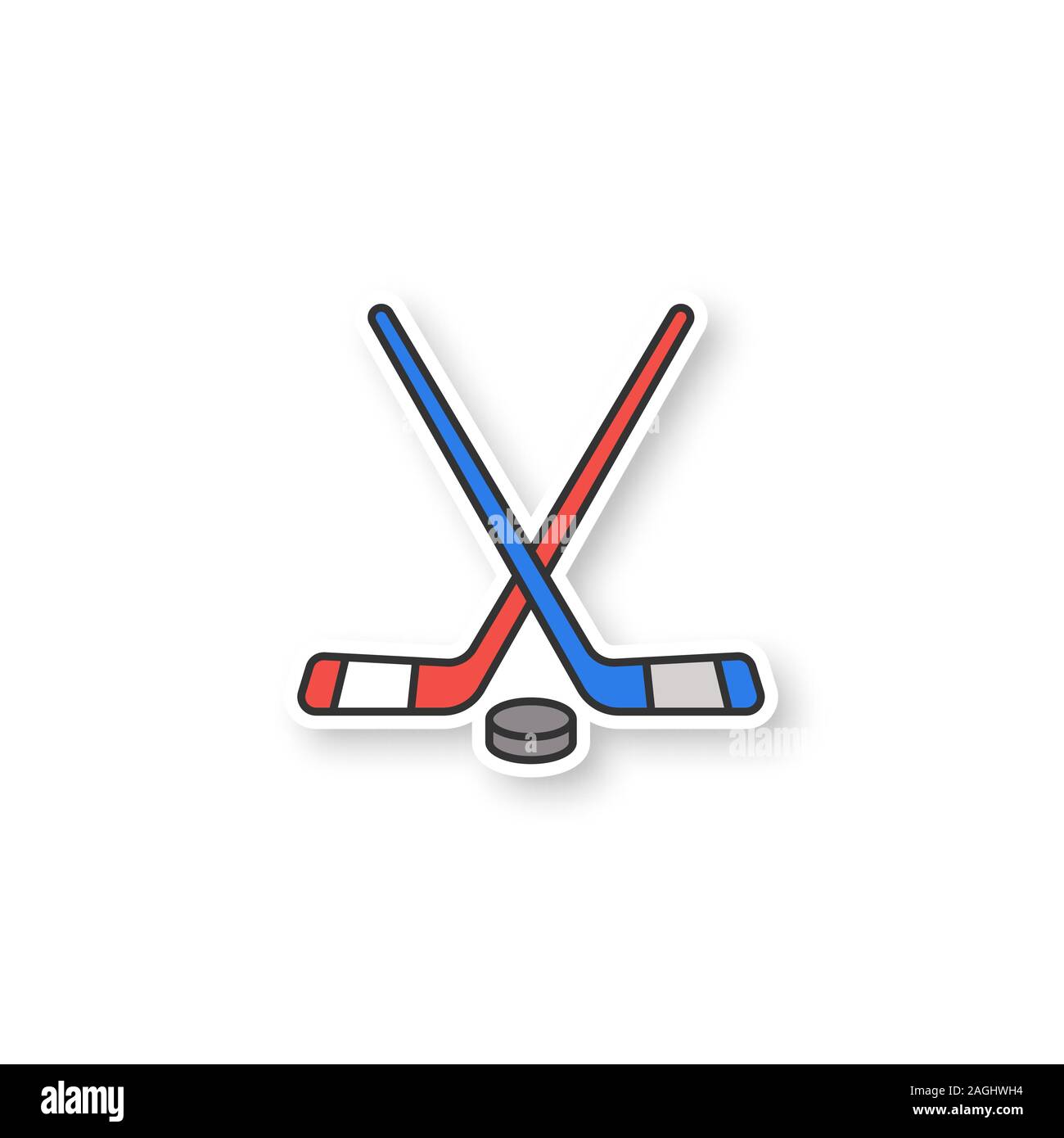 Sticker Ice Hockey vector