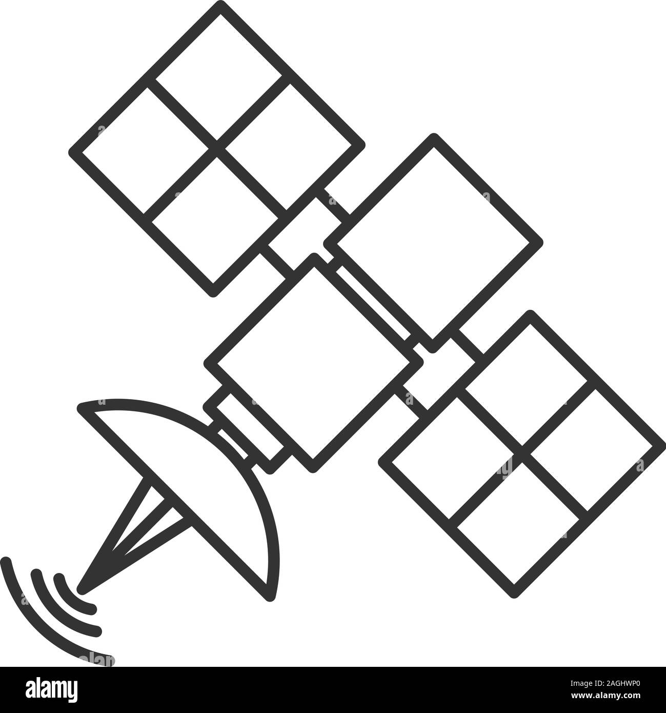 Satellite signal linear icon. Thin line illustration. Contour symbol.  Vector isolated outline drawing Stock Vector Image & Art - Alamy