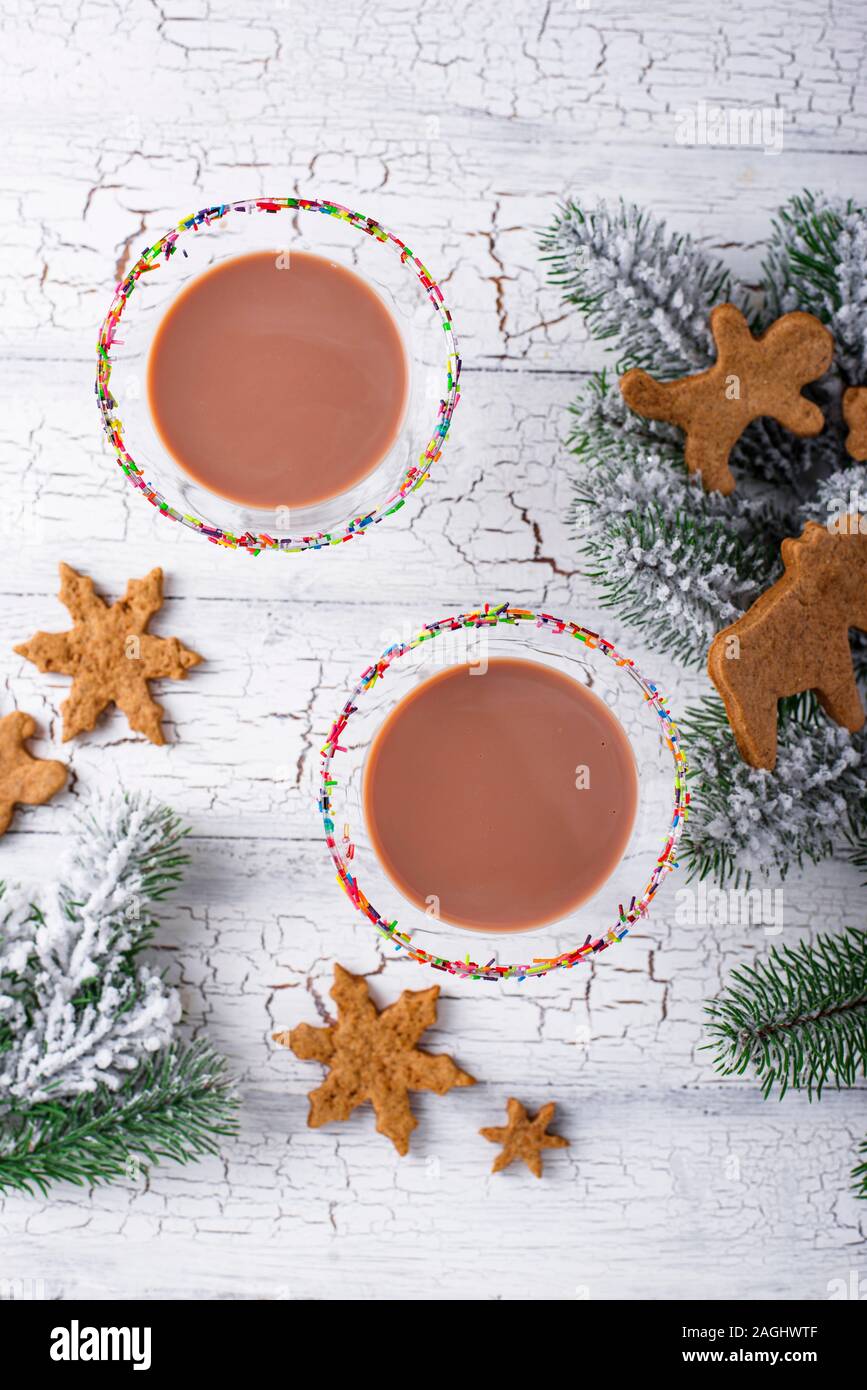 Sugar Cookie Martini With Sprinkles Rim Stock Photo Alamy