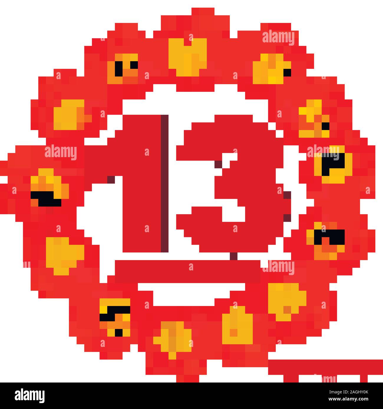 December 13 icon. For planning important day. Banner for holidays and