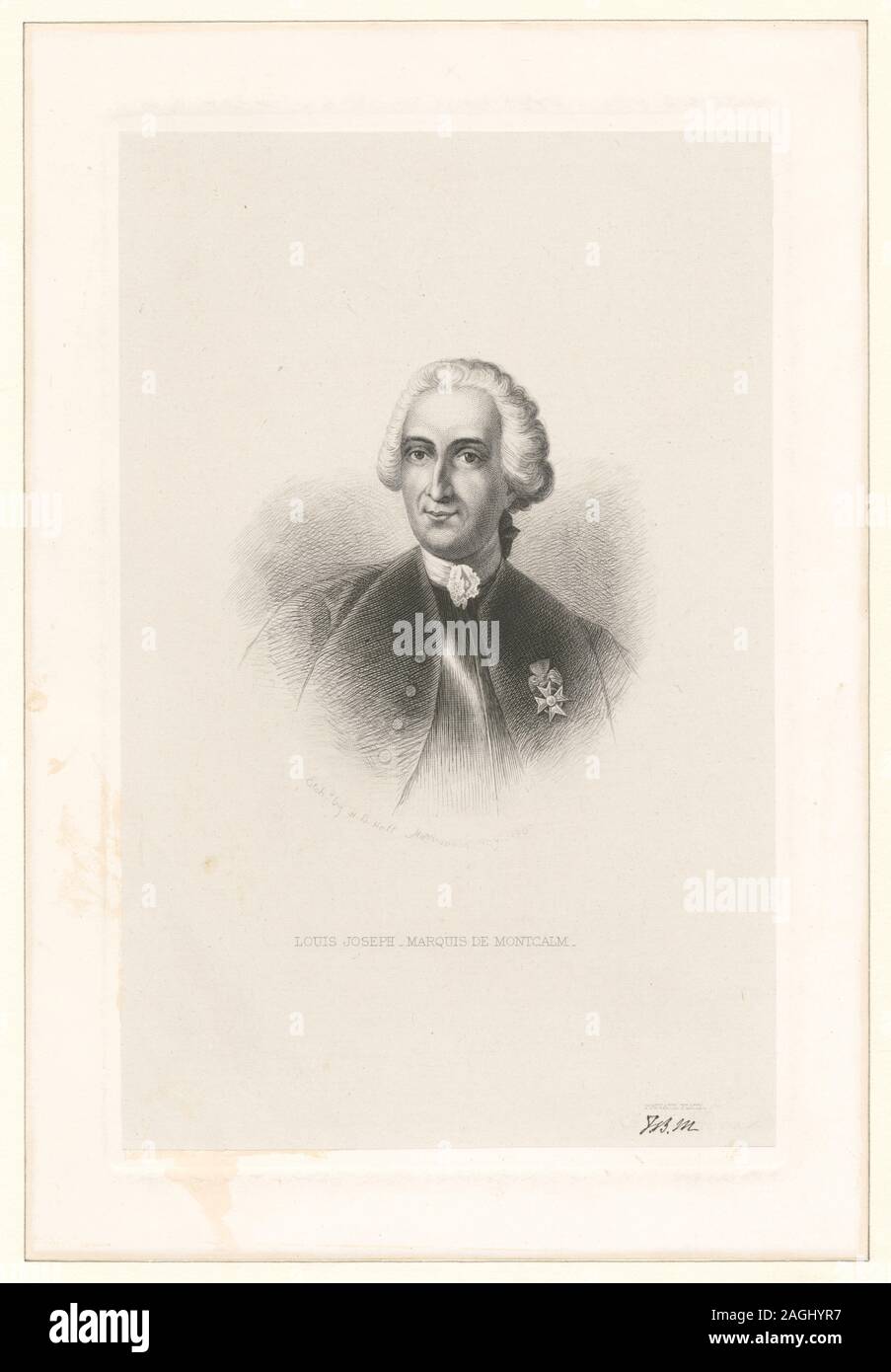 Volume numbers given here refer to the original volume numbers of the publication, not of Lossing's publication. Title from title page of extra-illustrated volume. EM4520; Louis Joseph, Marquis de Montcalm. Stock Photo