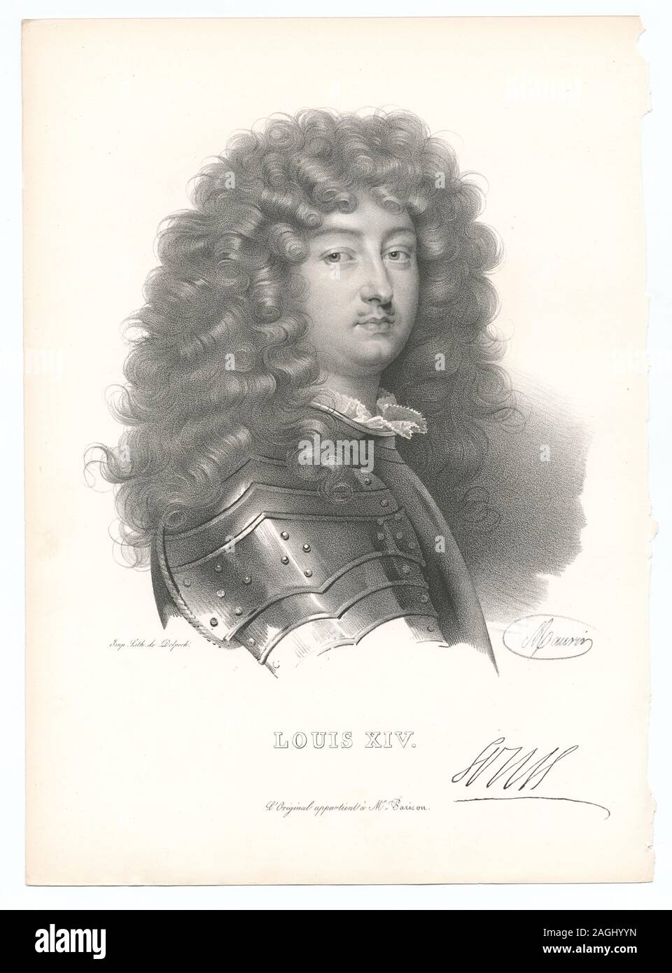 Citation Reference Em Engraved By Bourgeois Louis Xiv Stock Photo Alamy