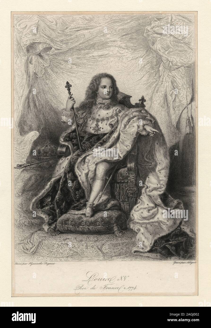 Printmakers Include James Mcardell Benson John Lossing And Charles Spooner Draughtsmen Include David Mcneely Stauffer Title From Calendar Of Emmet Collection Citation Reference Em78 Louis Xv Roi De France Stock Photo