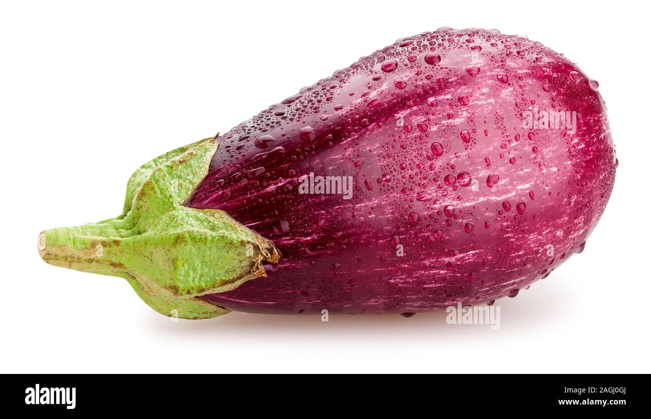 marble eggplant path isolated on white Stock Photo