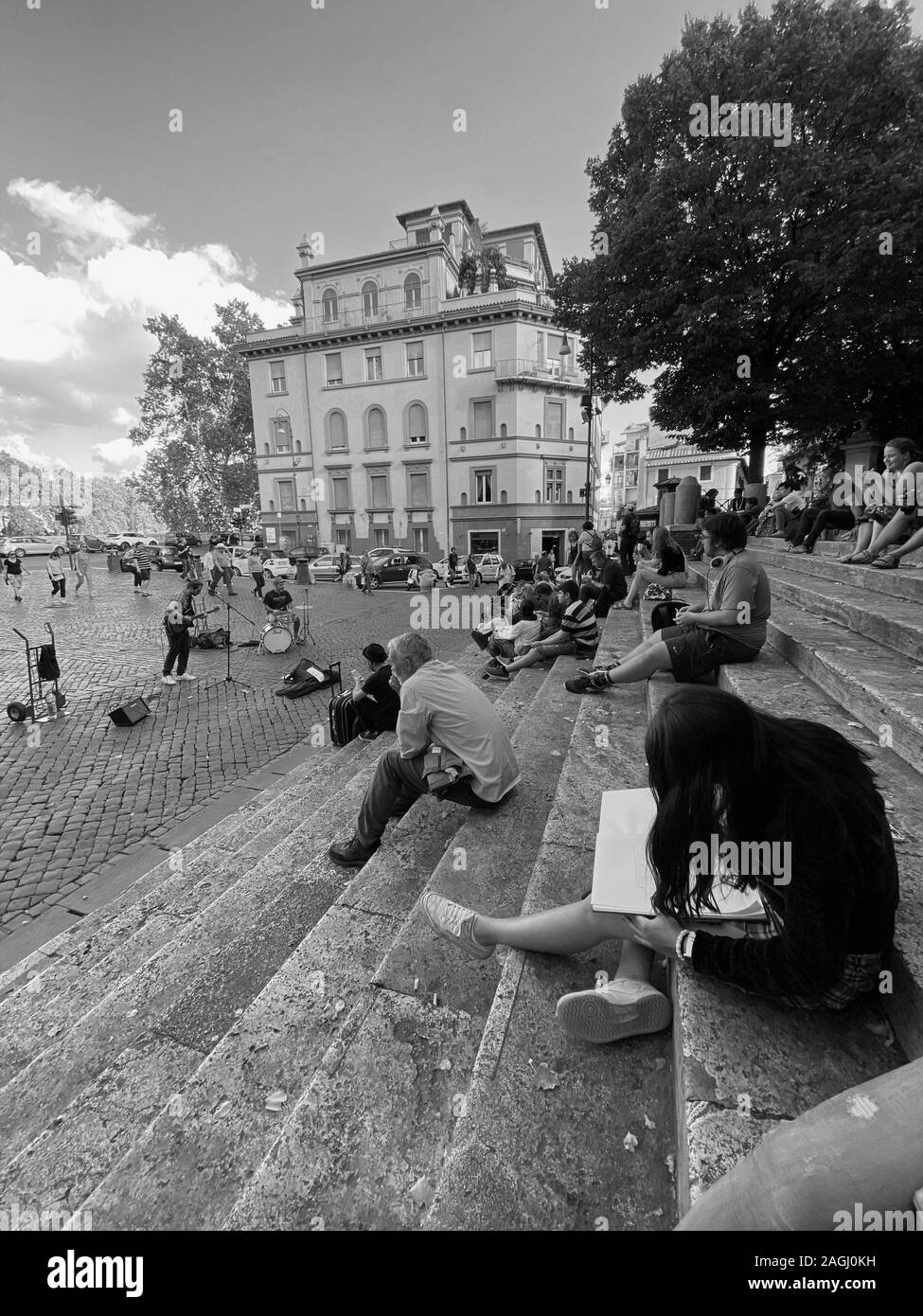 People On The Streets Of Rome Stock Photo Alamy