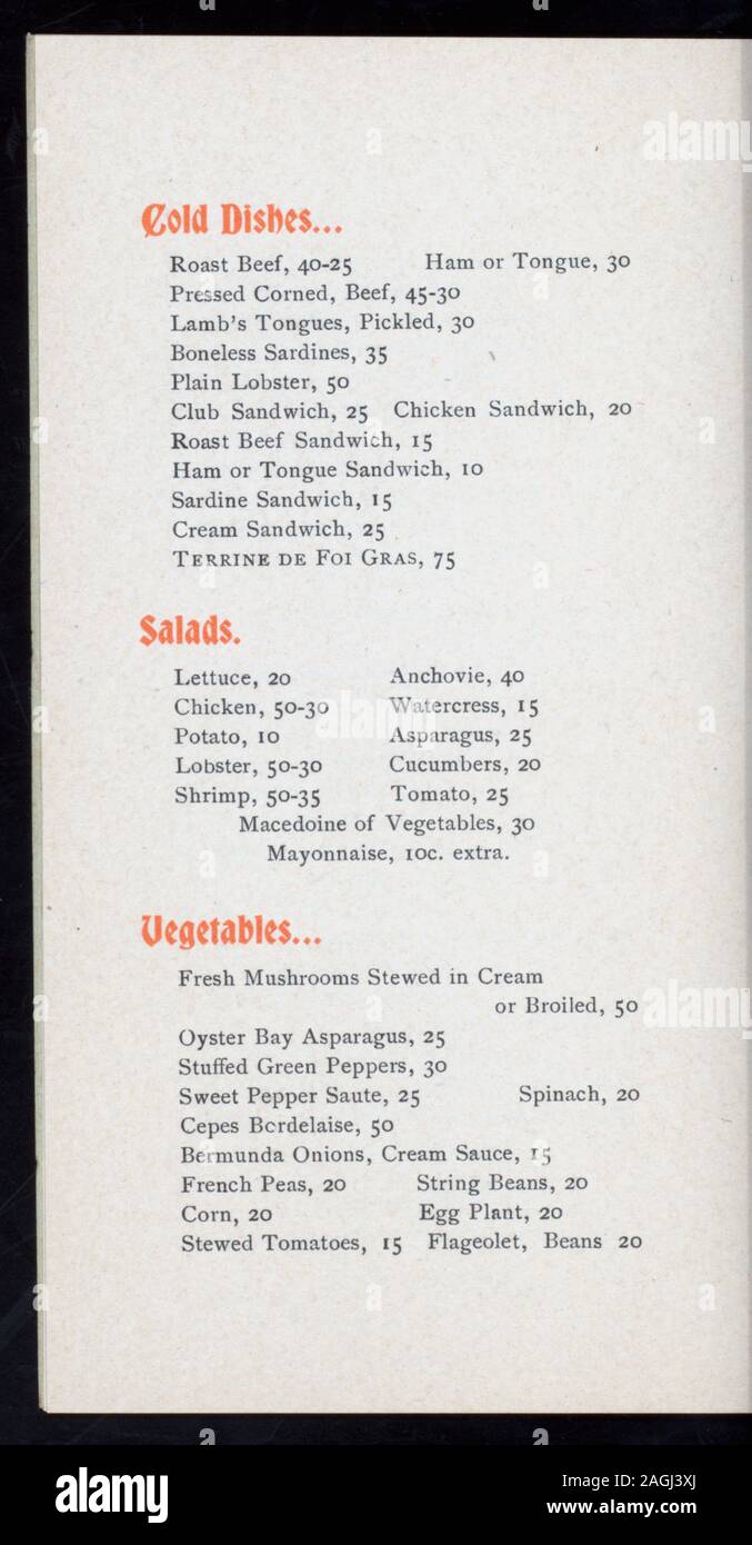 COMPLETE MENU FOR ANY MEAL; MENU [held by] CENTURY CLUB [at] CLEVELAND ...