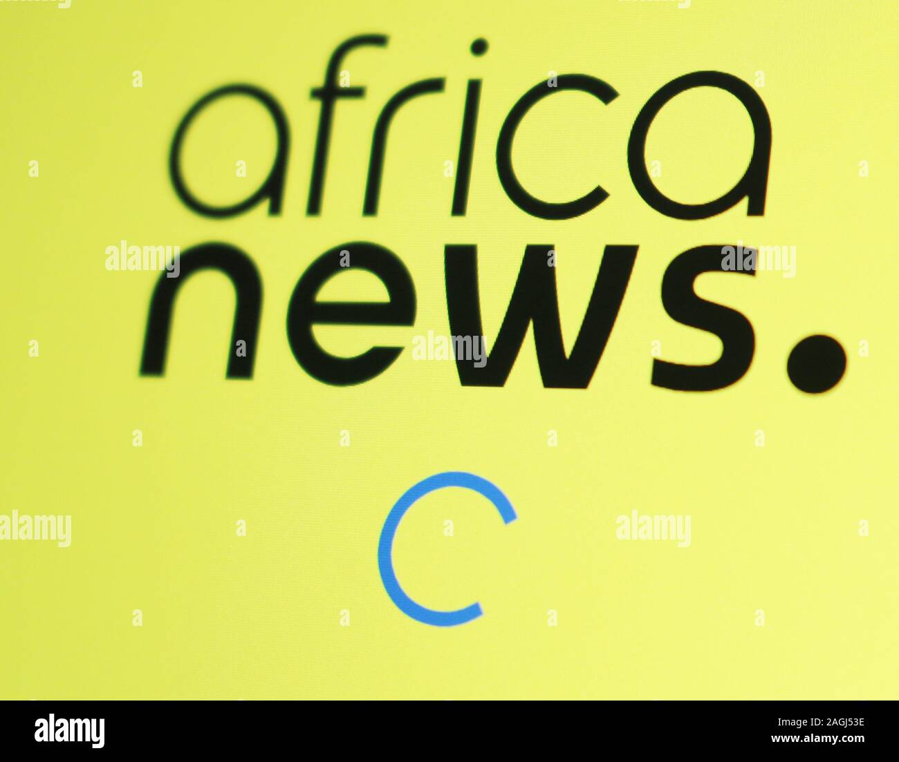 Africanews Application Icon On Computer Display Stock Photo Alamy