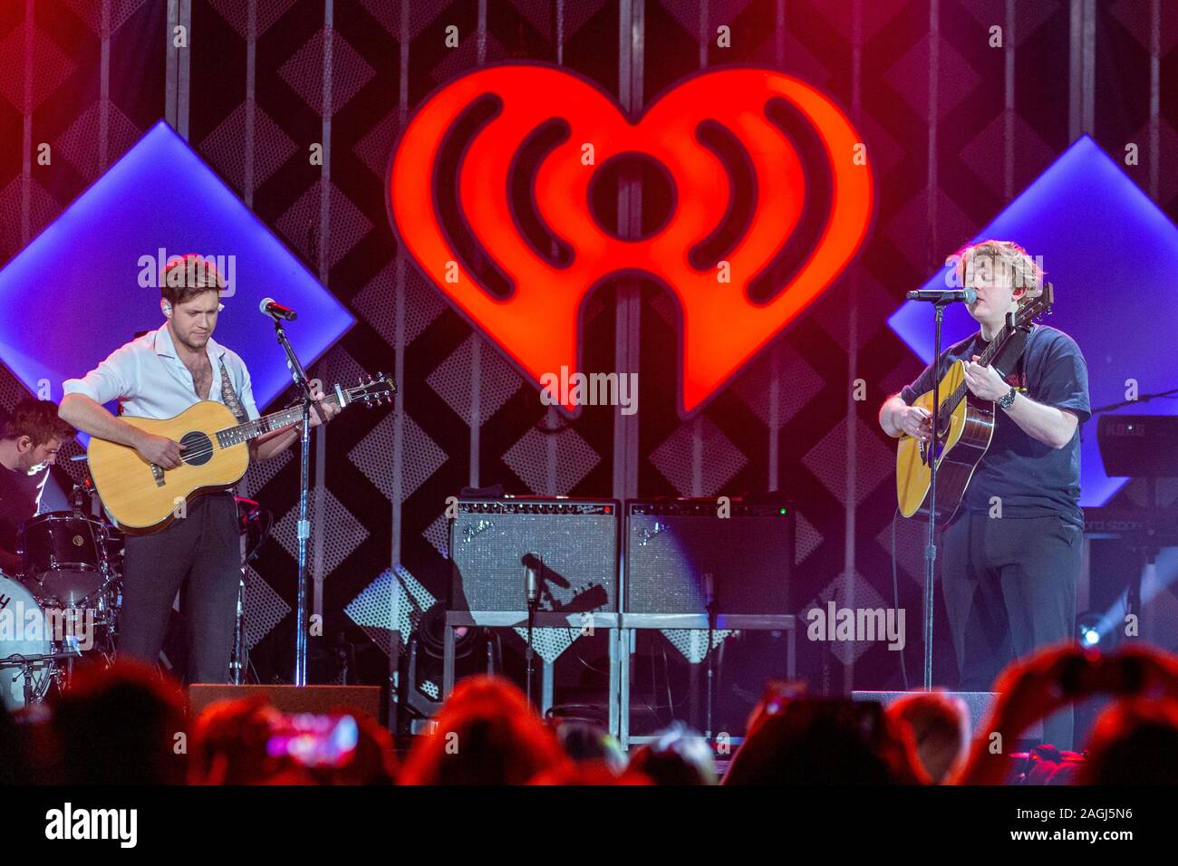December 18, 2019, Chicago, IL, U.S: NIALL HORAN and LEWIS CAPALDI perform onstage during KISS FM 103.5's Jingle Ball 2019 at Allstate Arena in Rosemont, Illinois (Credit Image: © Daniel DeSlover/ZUMA Wire) Stock Photo