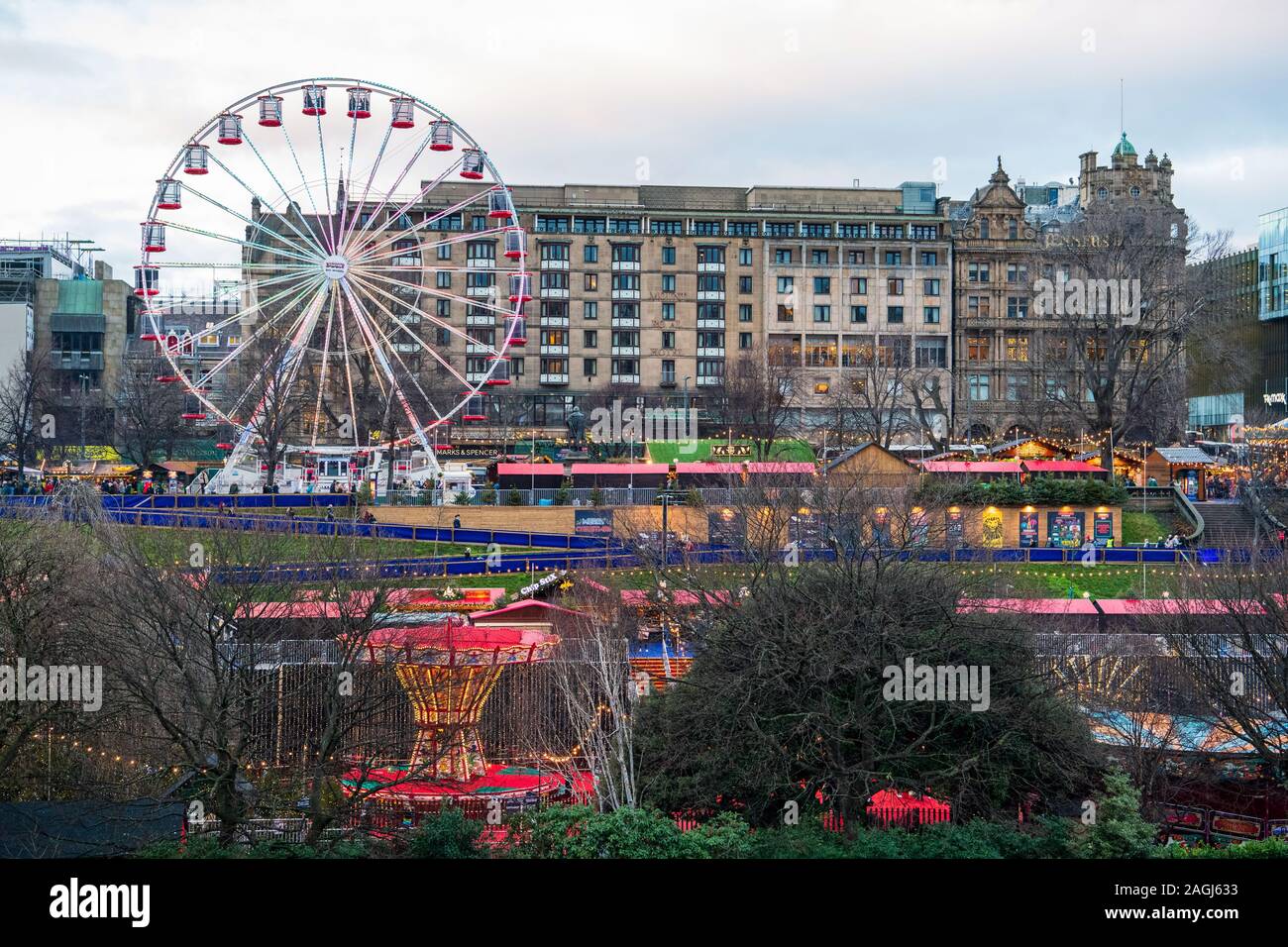 Edinburgh's Christmas, Princes Street Gardens, German Market Stock Photo