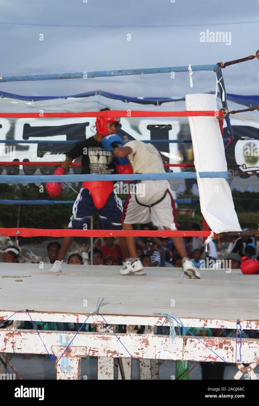 Amateur cadet boxing match in San Jose city, Mindoro island, The