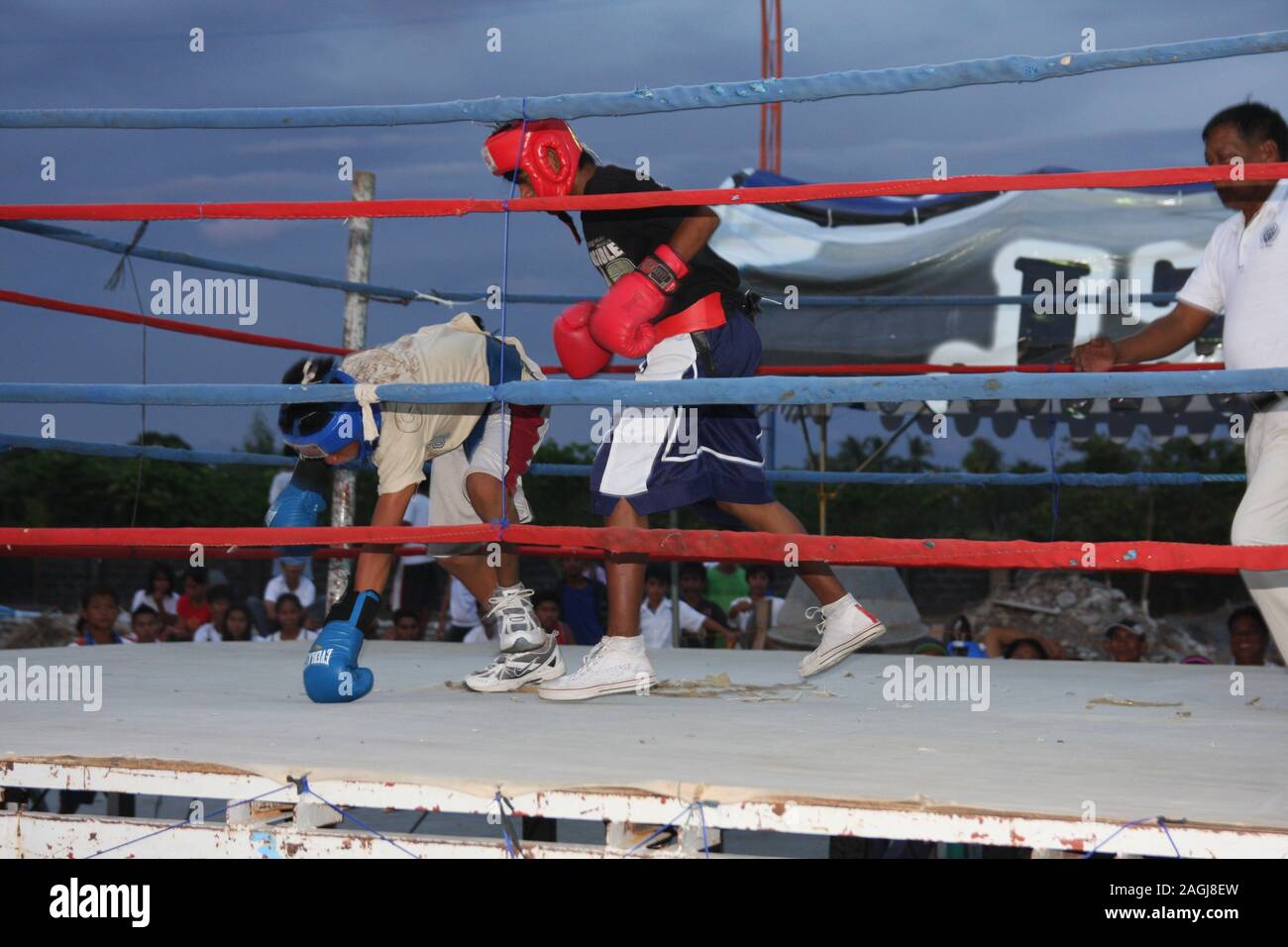 Amateur cadet boxing match in San Jose city, Mindoro island, The