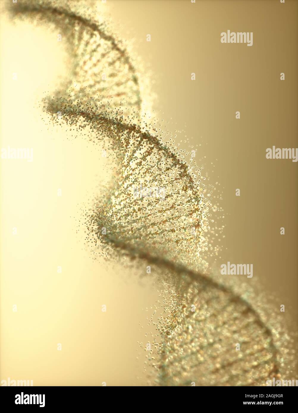 Genetic Syndrome and Genetic Disorder, 3D illustration of science concept. Colorful DNA molecule. Stock Photo