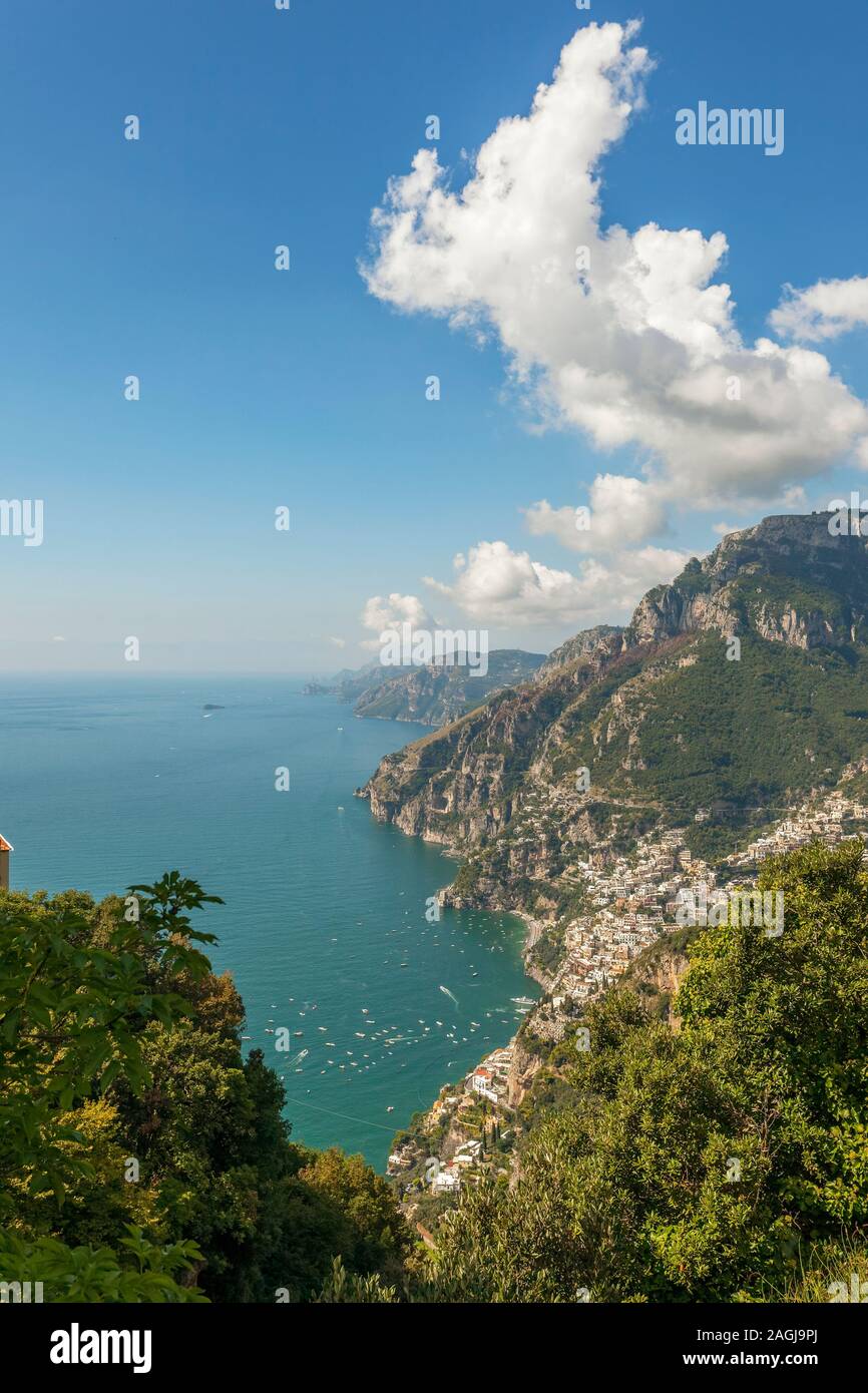 Sentiero degli Dei (Italy) - Trekking route from Agerola to Nocelle in Amalfi coast, called 'The Path of the Gods' in Campania, Italy Stock Photo