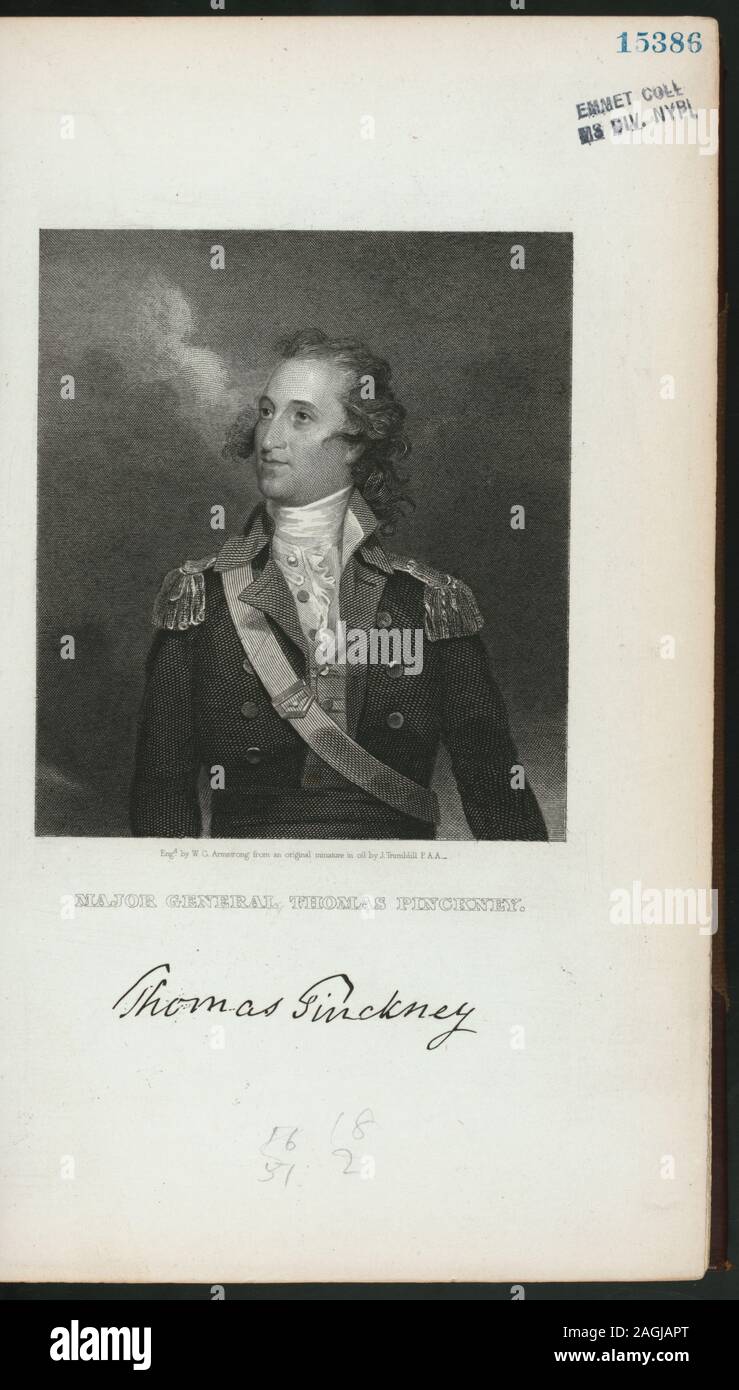 EM15386; Major General Thomas Pinckney. Stock Photo