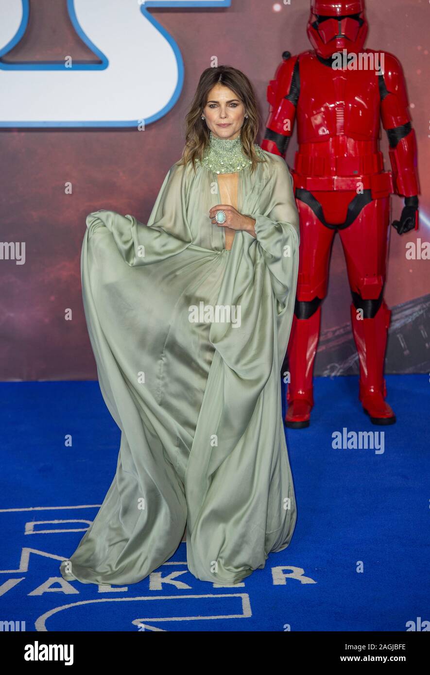 LONDON, ENGLAND - DECEMBER 18: Keri Russell attends the European Premiere of 'Star Wars: The Rise of Skywalker' at Cineworld Leicester Square on Decem Stock Photo