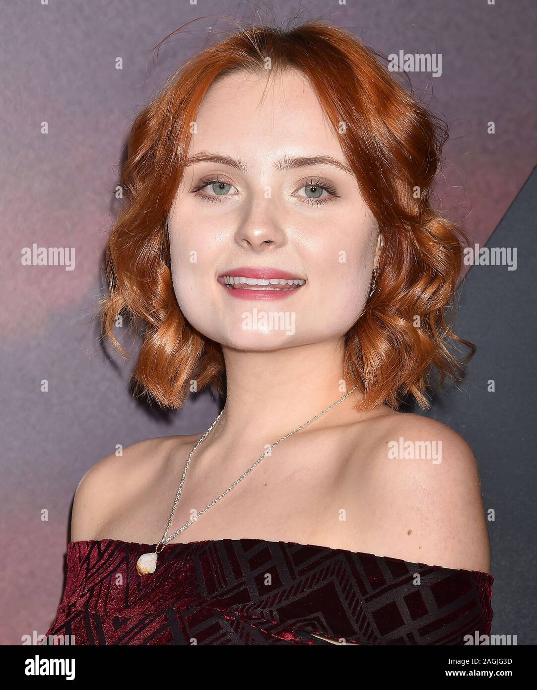 HOLLYWOOD, CA - DECEMBER 18: Josephine Relli attends the premiere of