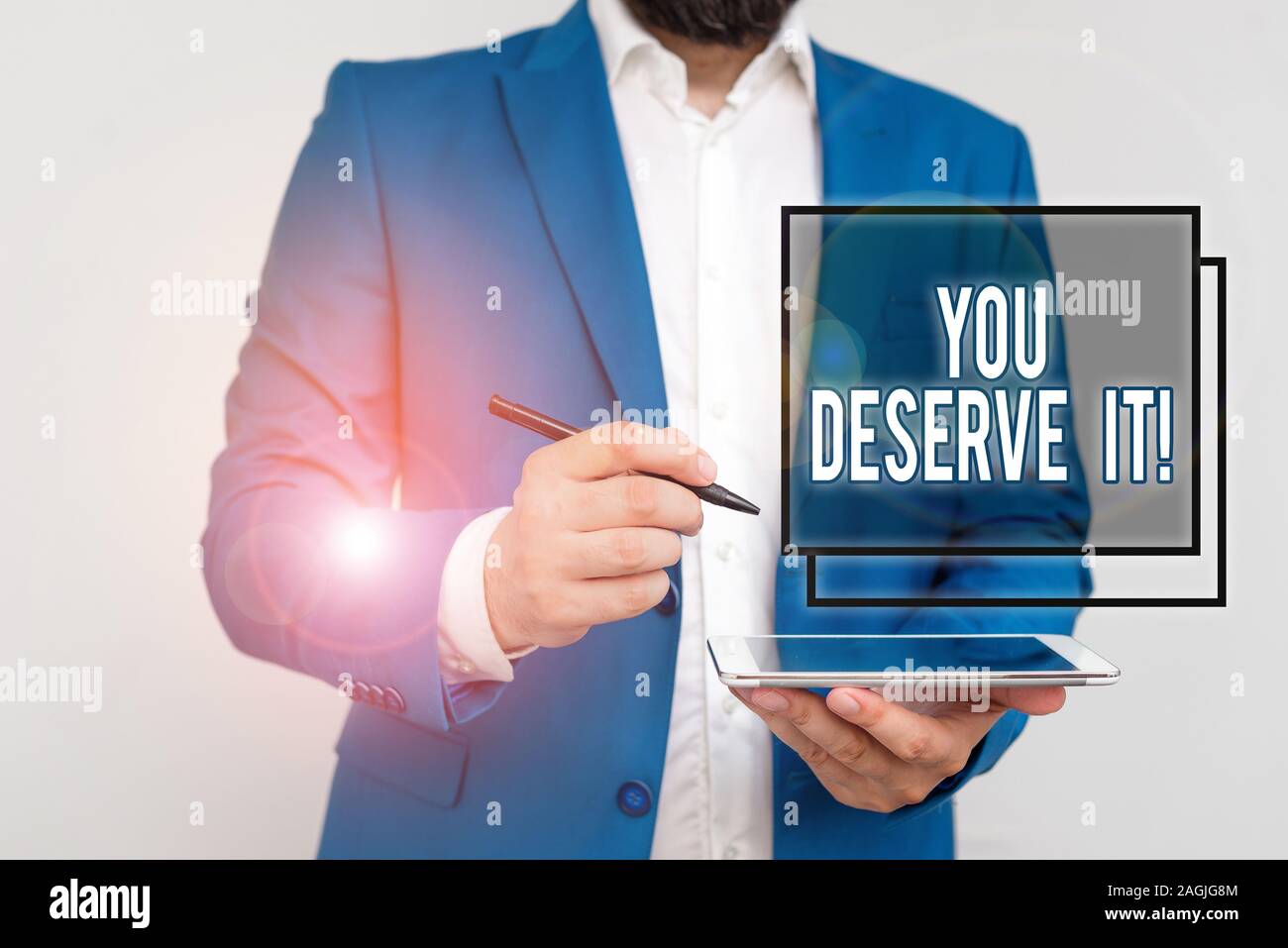 Handwriting text writing You Deserve It. Conceptual photo should have ...