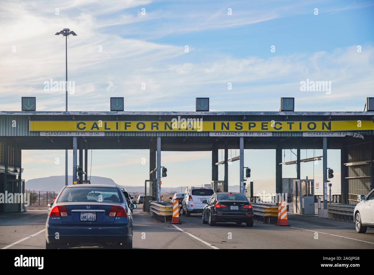 California border inspection hi-res stock photography and images - Alamy