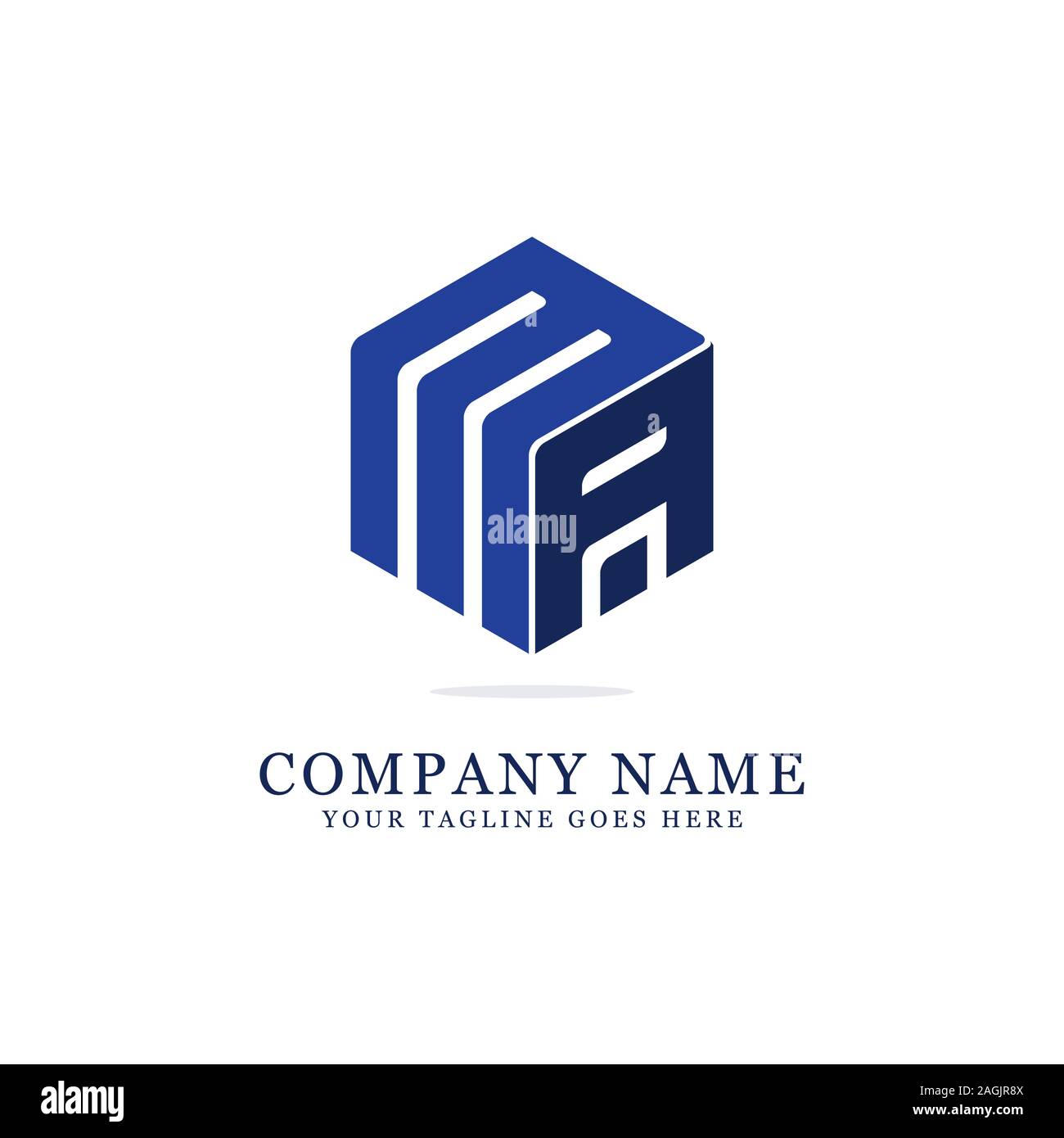 M initial logo inspiration, negative space letter logo designs Stock Vector