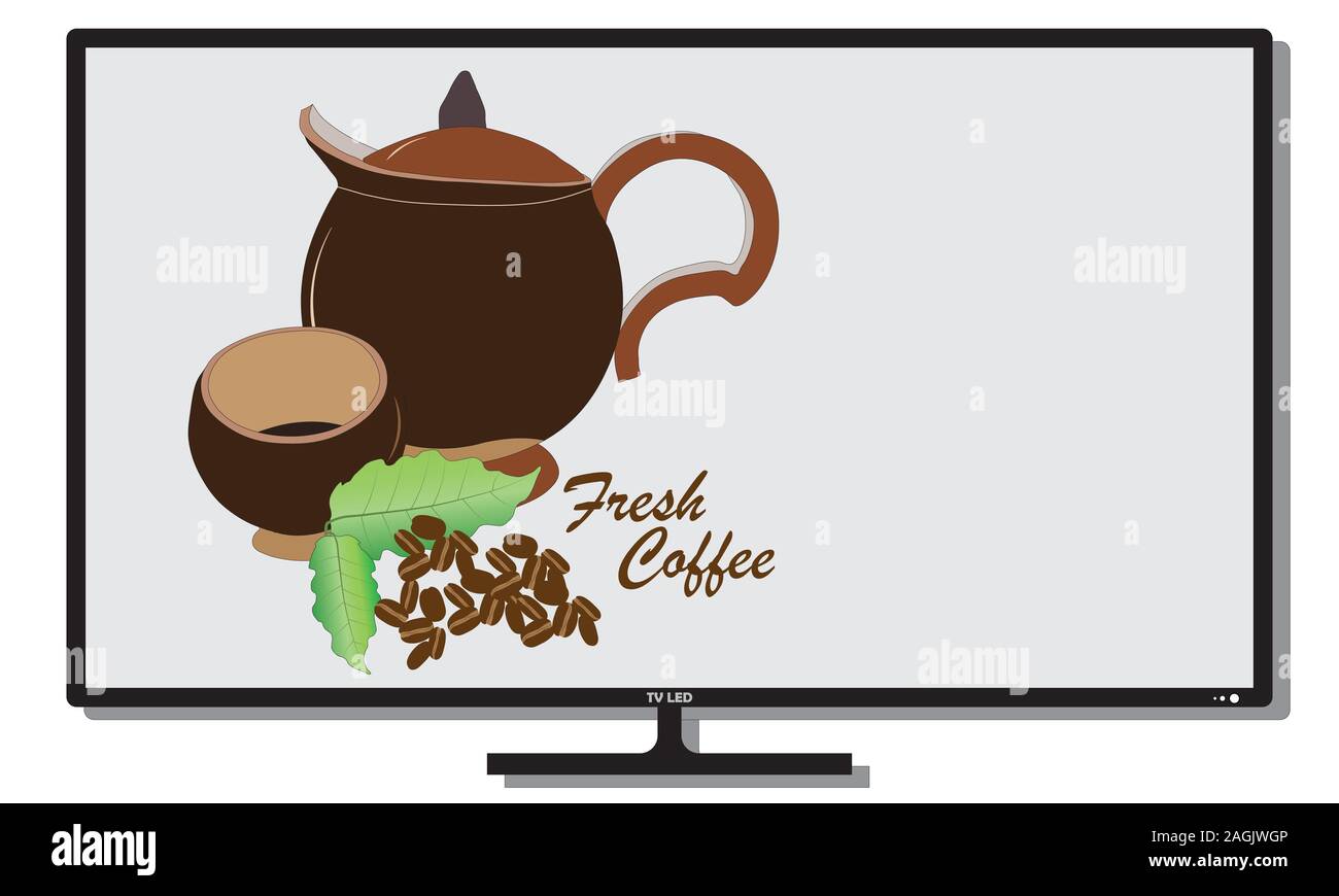 Vector with coconut shells for your business brand and coffee shop. Stock Vector