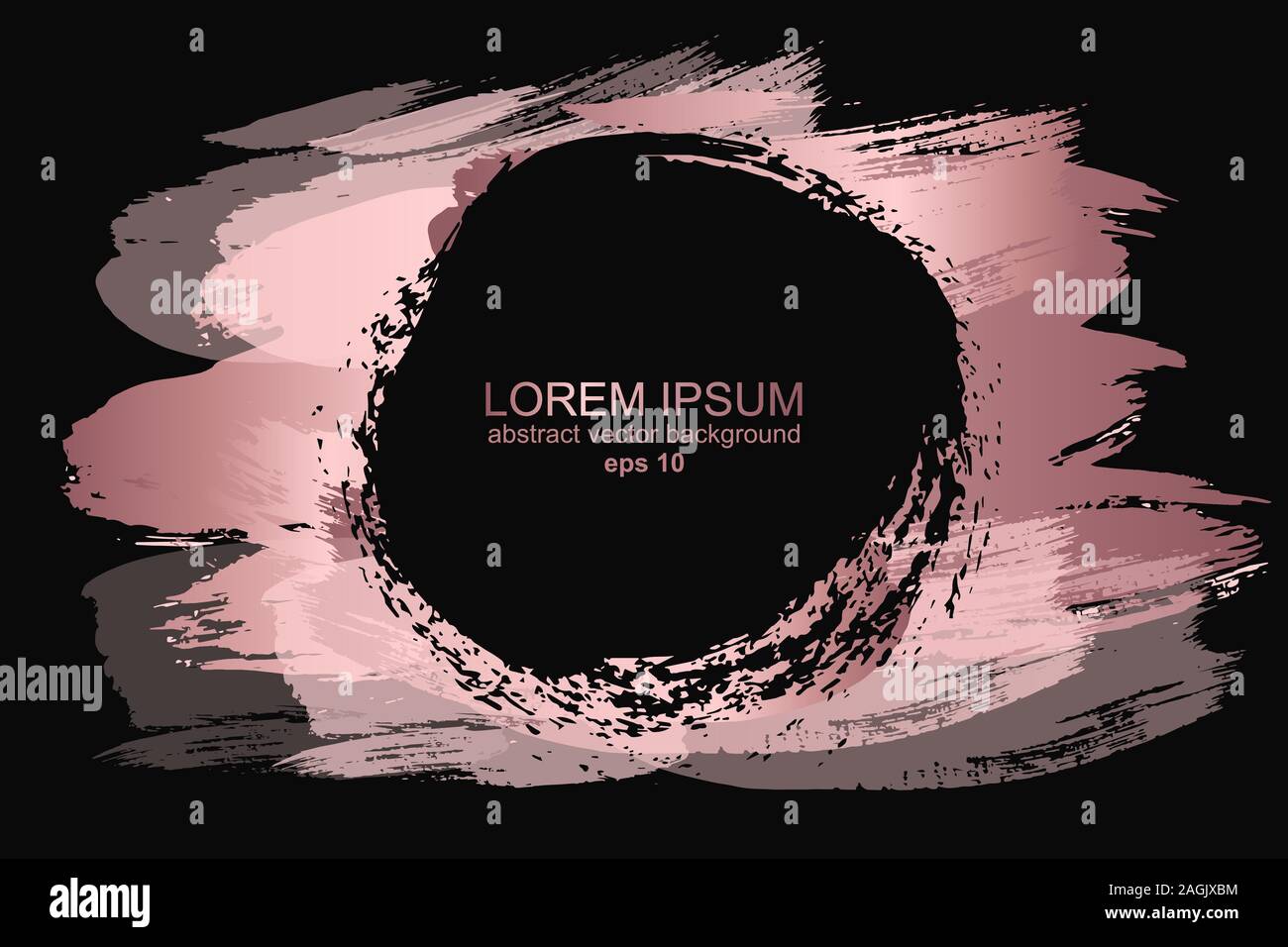 Bright background. Abstract luxury brush strokes with frame. vector Stock Vector