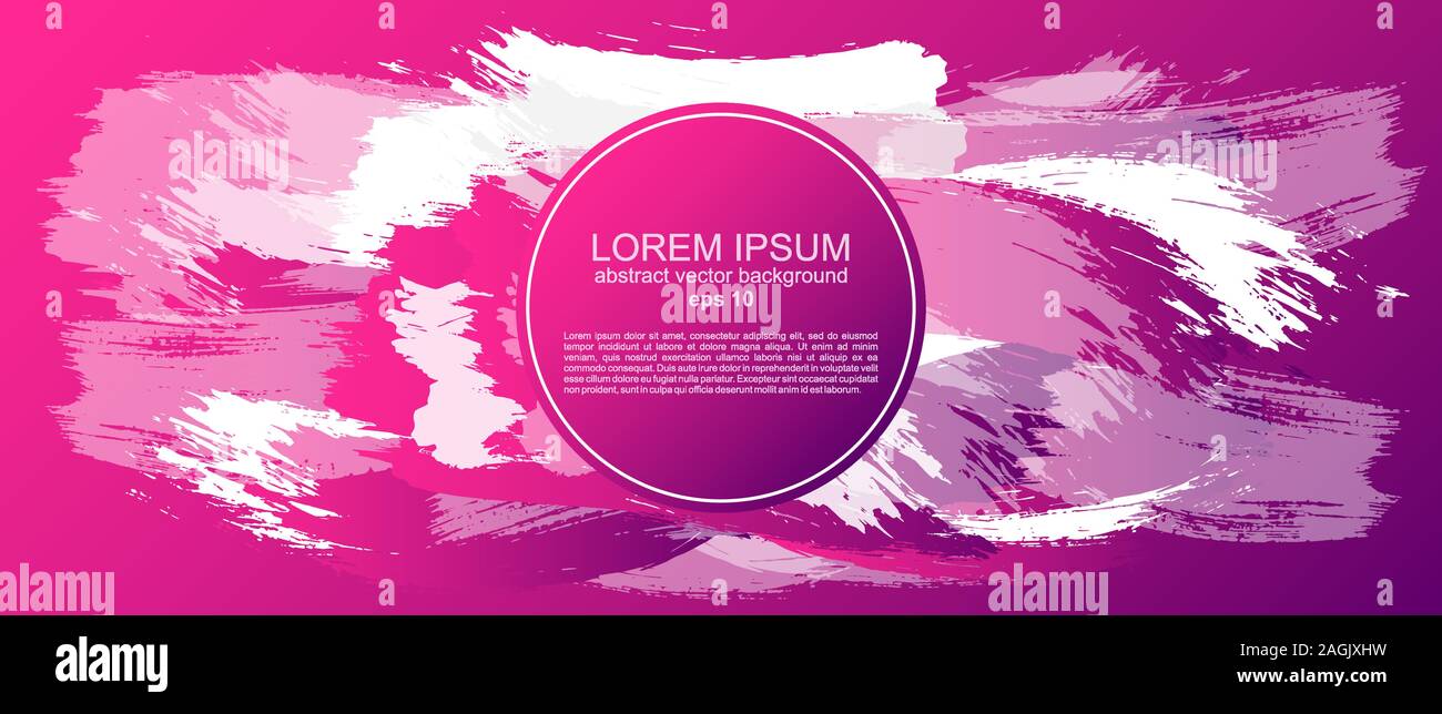 Bright background. Abstract luxury brush strokes with frame. vector Stock Vector