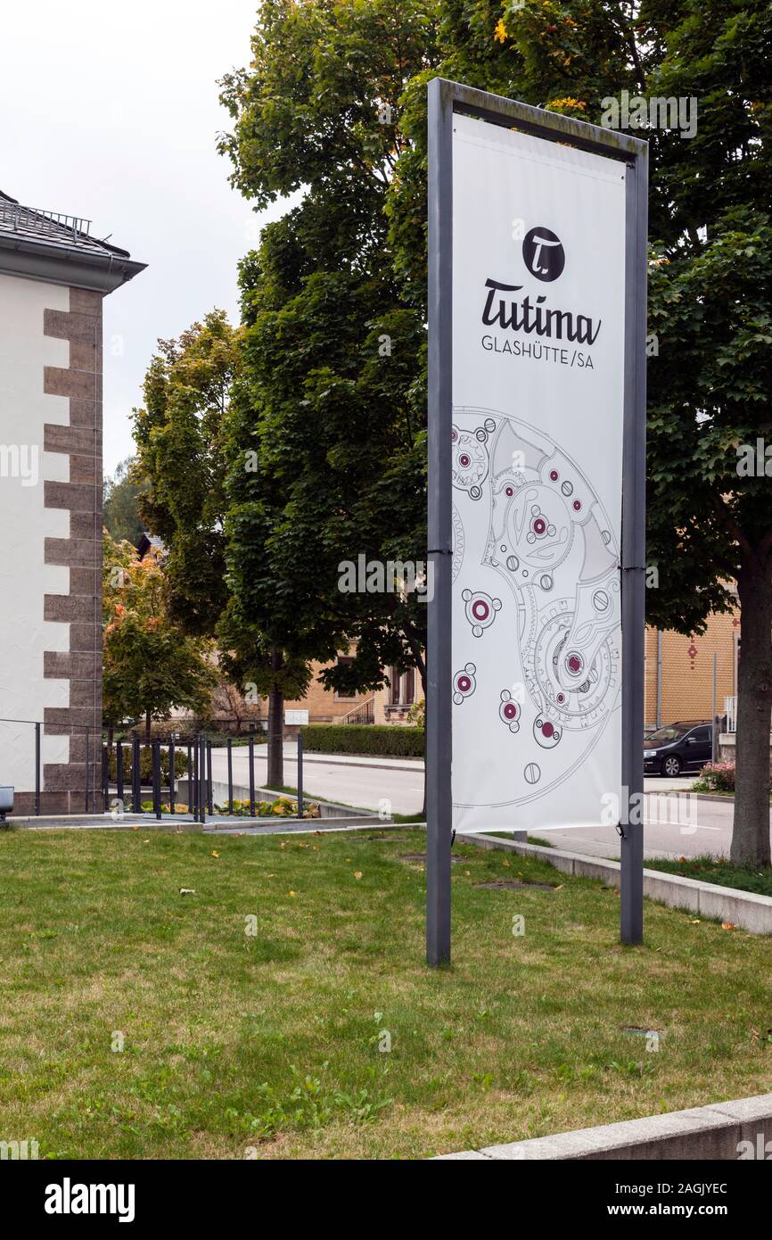 Tutima is a watch manufacturer in the watch town of Glashutte Stock Photo